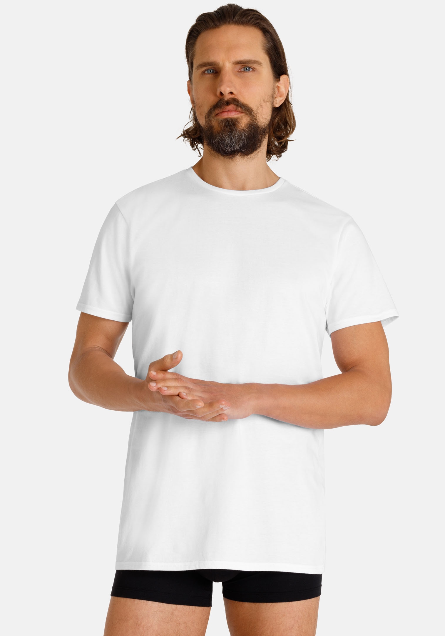 Camano T-Shirt »comfort«, (2er Pack), mit Rundhalsausschnitt