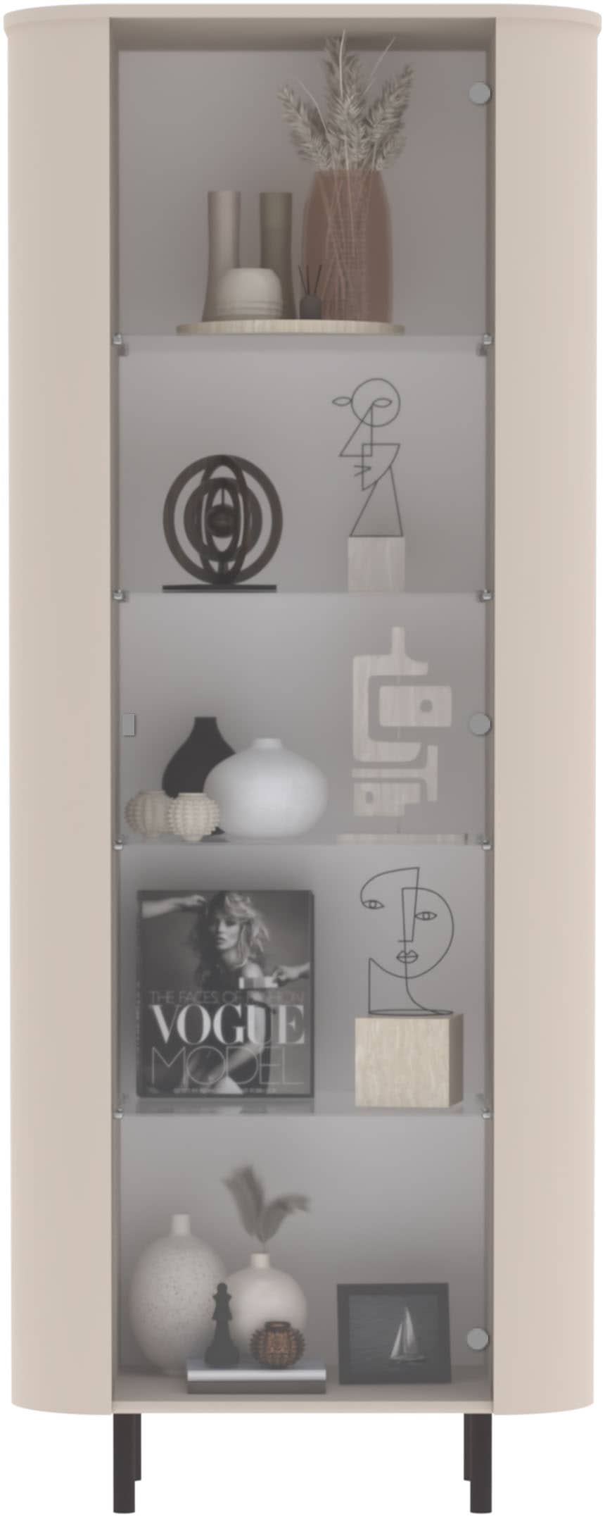 INOSIGN Vitrine "Lido, Standvitrine 200 cm hoch, 1 Tür, Glasvitrine, Vitrin günstig online kaufen