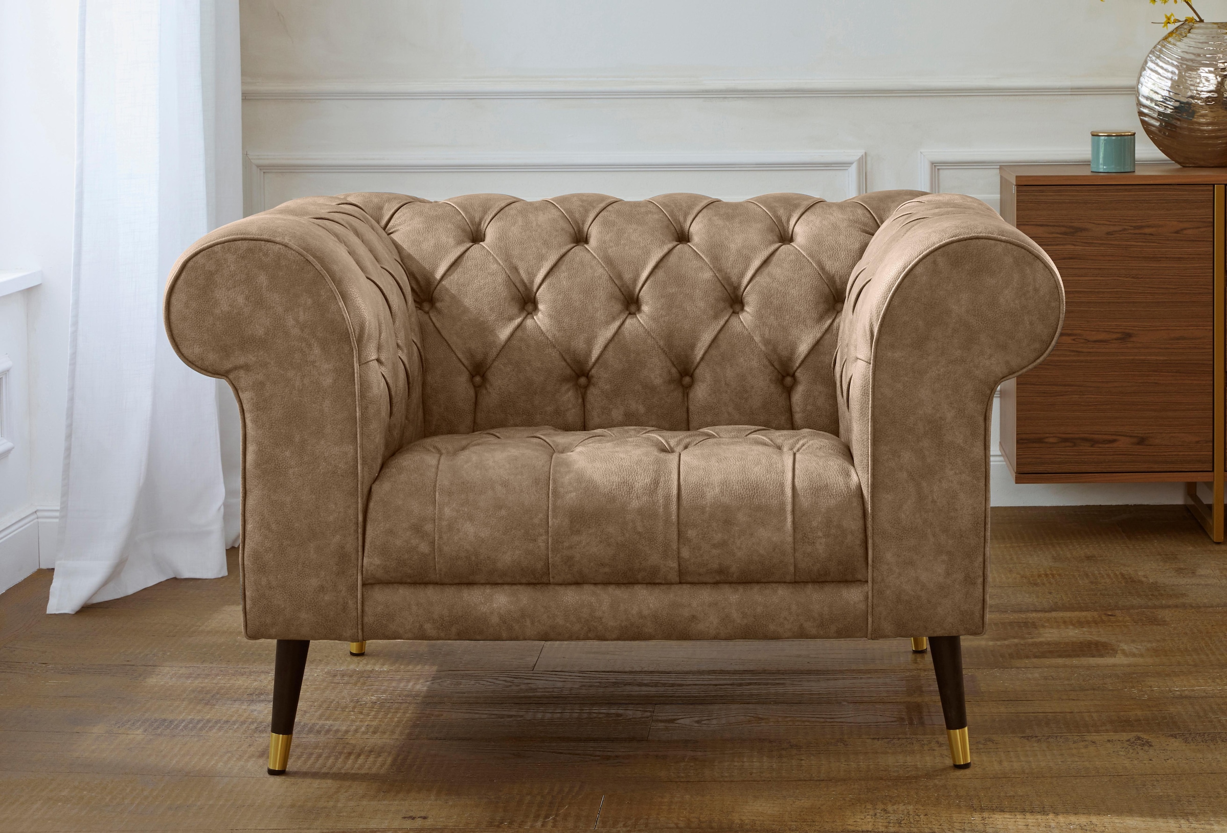 Home affaire Loveseat "Tinnum Loveseat, Chesterfield Sessel" günstig online kaufen