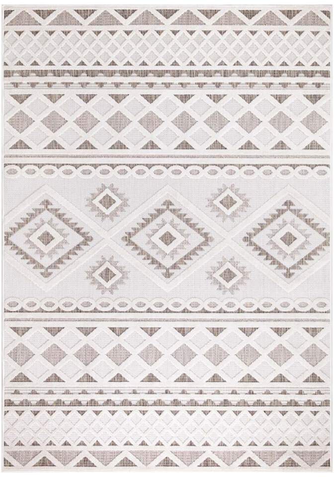 Carpet City Teppich »In-& Outdoorteppich Santorini 435, 3D-Effekt, Boho-Look«, rechteckig, 5 mm Höhe, Wetterfest & UV-beständig für Terrasse, Balkon, Küche, Flur