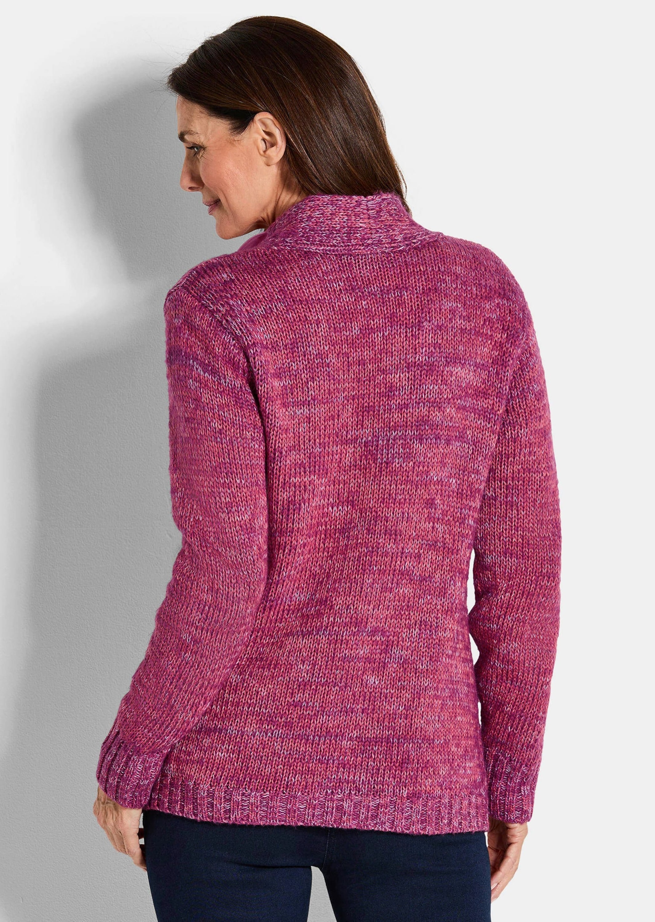 GOLDNER Strickjacke »Kurzgröße Strickjacke mit aufgesetzten Taschen«