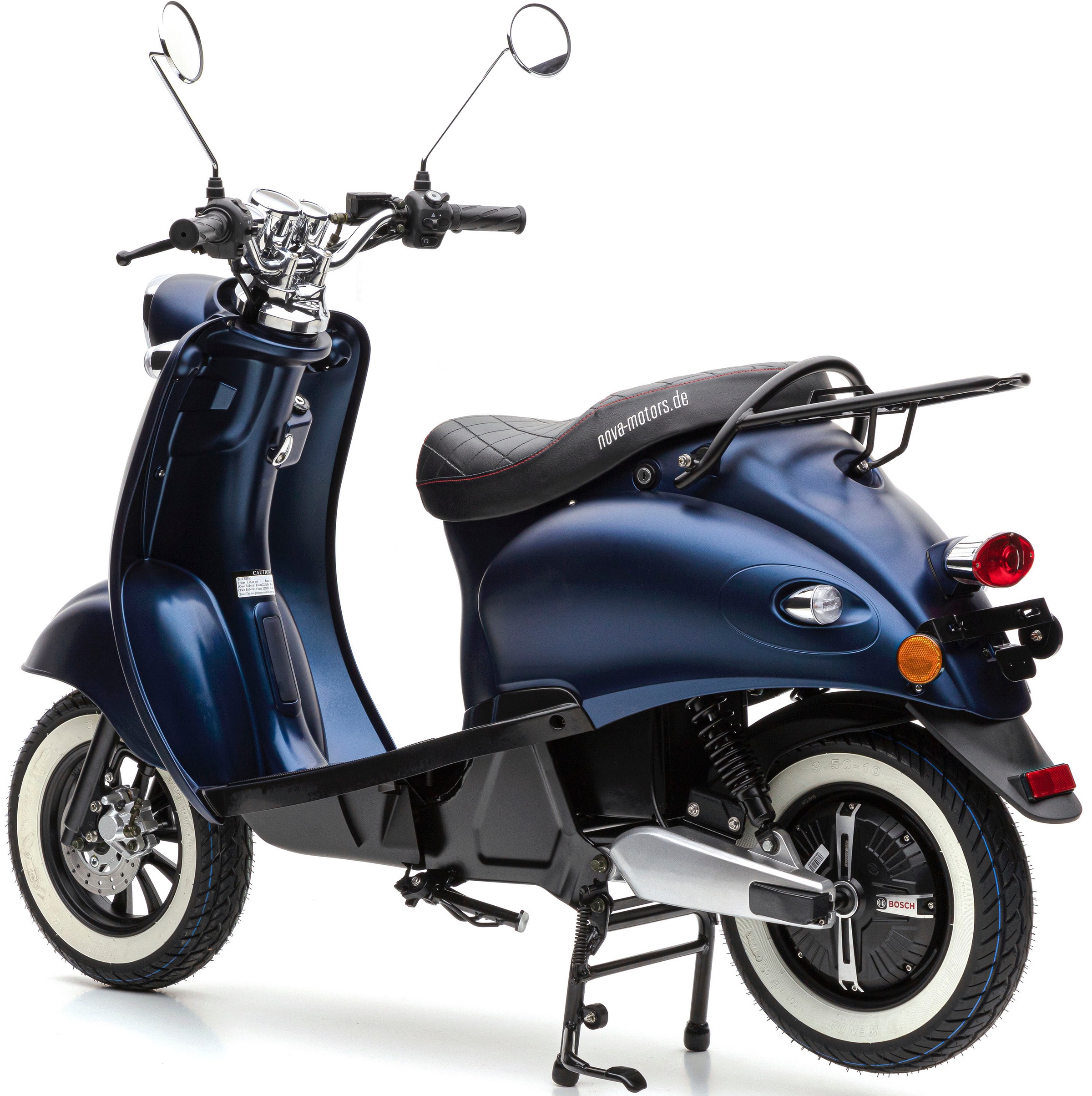 | Mit auf Star BAUR online E-Motorroller Premium«, Weißwandreifen, kaufen Li Sitzbank gesteppter Rechnung »eRetro und Nova Tacho Motors digitalem
