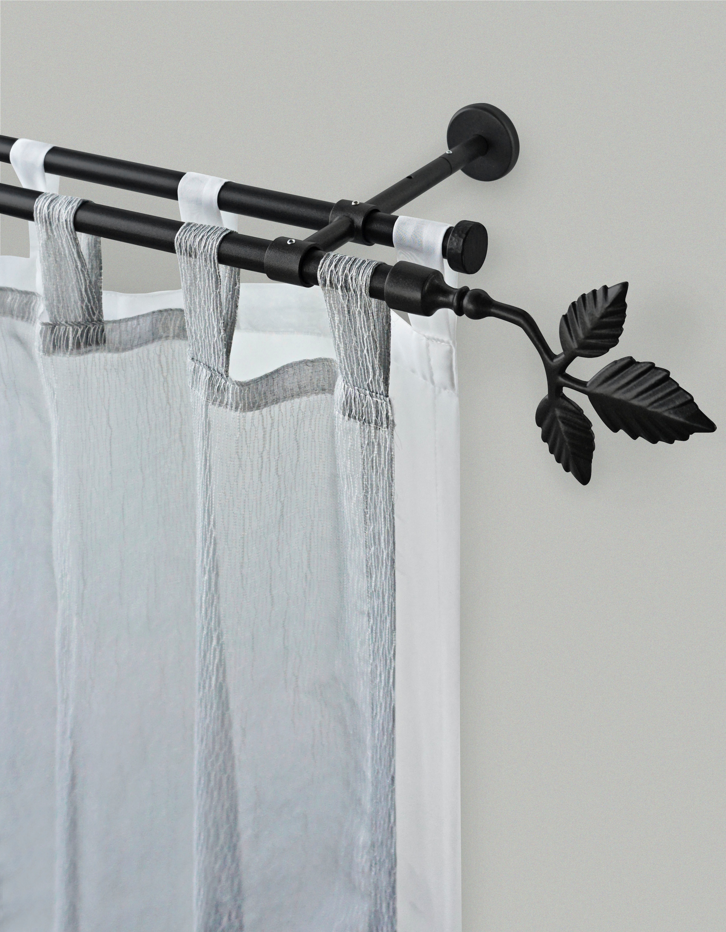 GARESA Gardinenstange "SHEET" Ø 16 mm 2 läufig-läufig Wunschmaßlänge;Träger günstig online kaufen