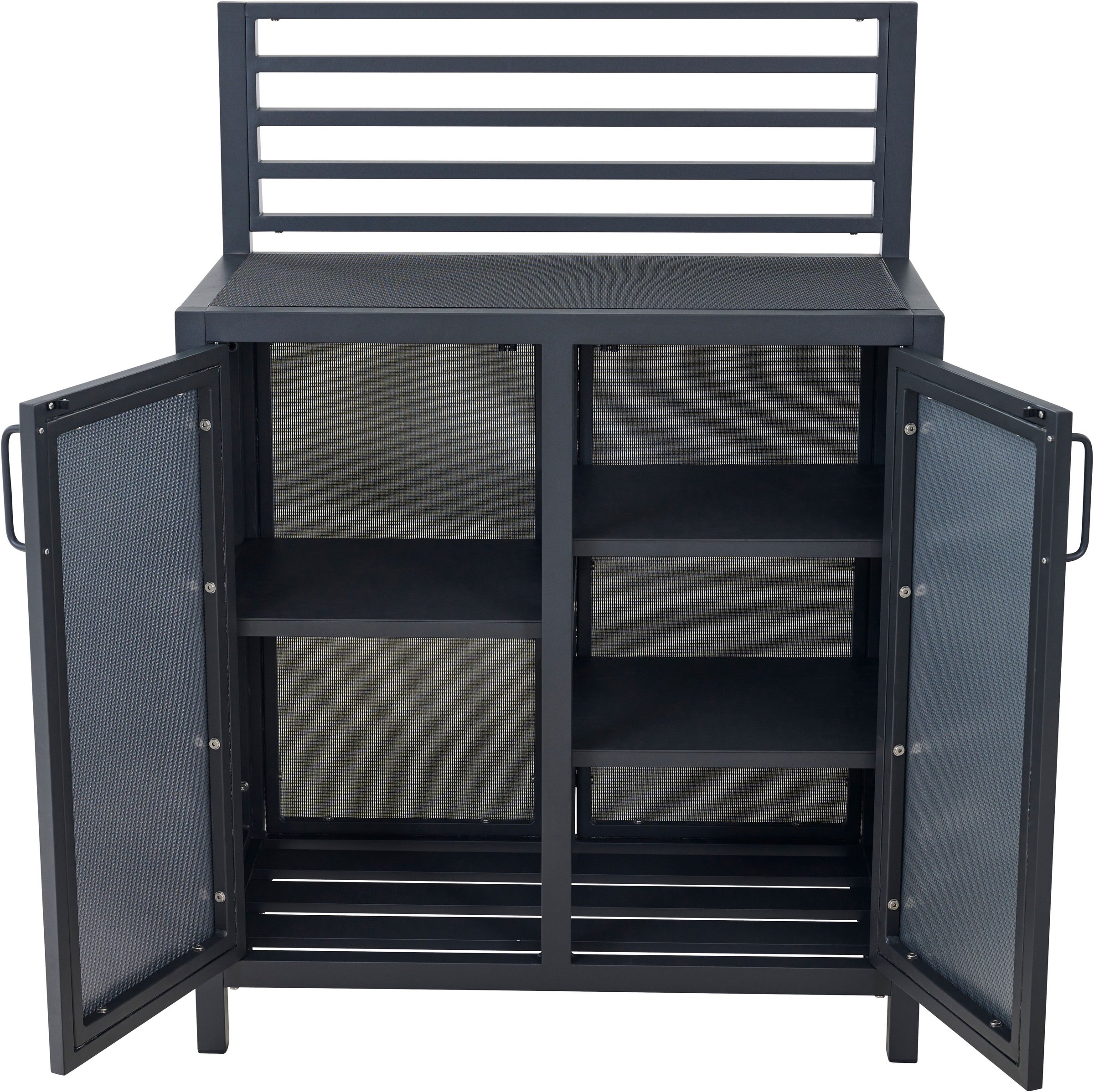 Siena Garden Gartentisch »PALMA Mittelelement mit Gitter« Aluminiumrahmen, Ranotex® Bezug dunkelgrau