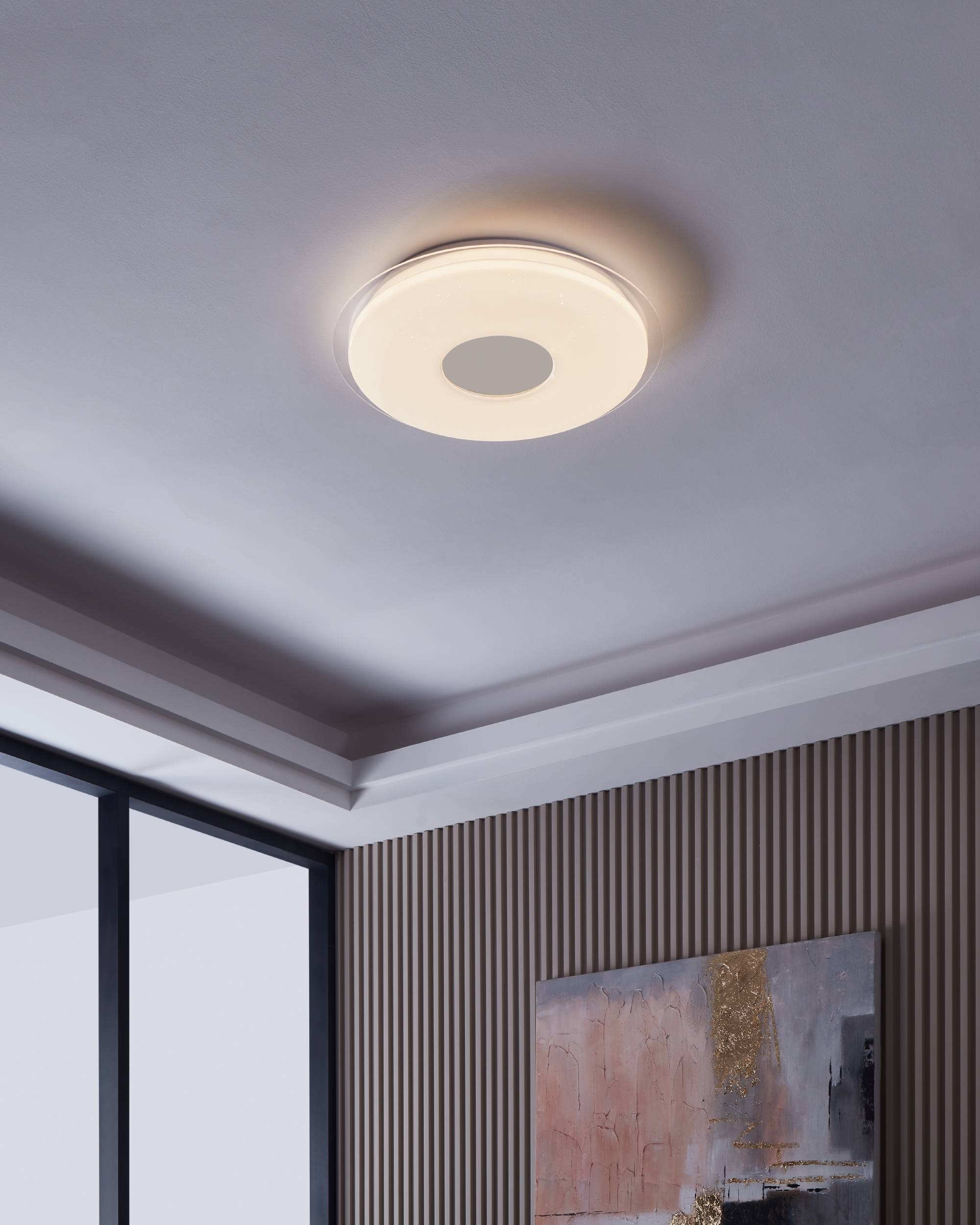 EGLO LED-Deckenleuchte »LANCIANO-Z« in weiß und transparent aus Stahl / inkl. LED fest integriert - 4 x 11,2 Watt
