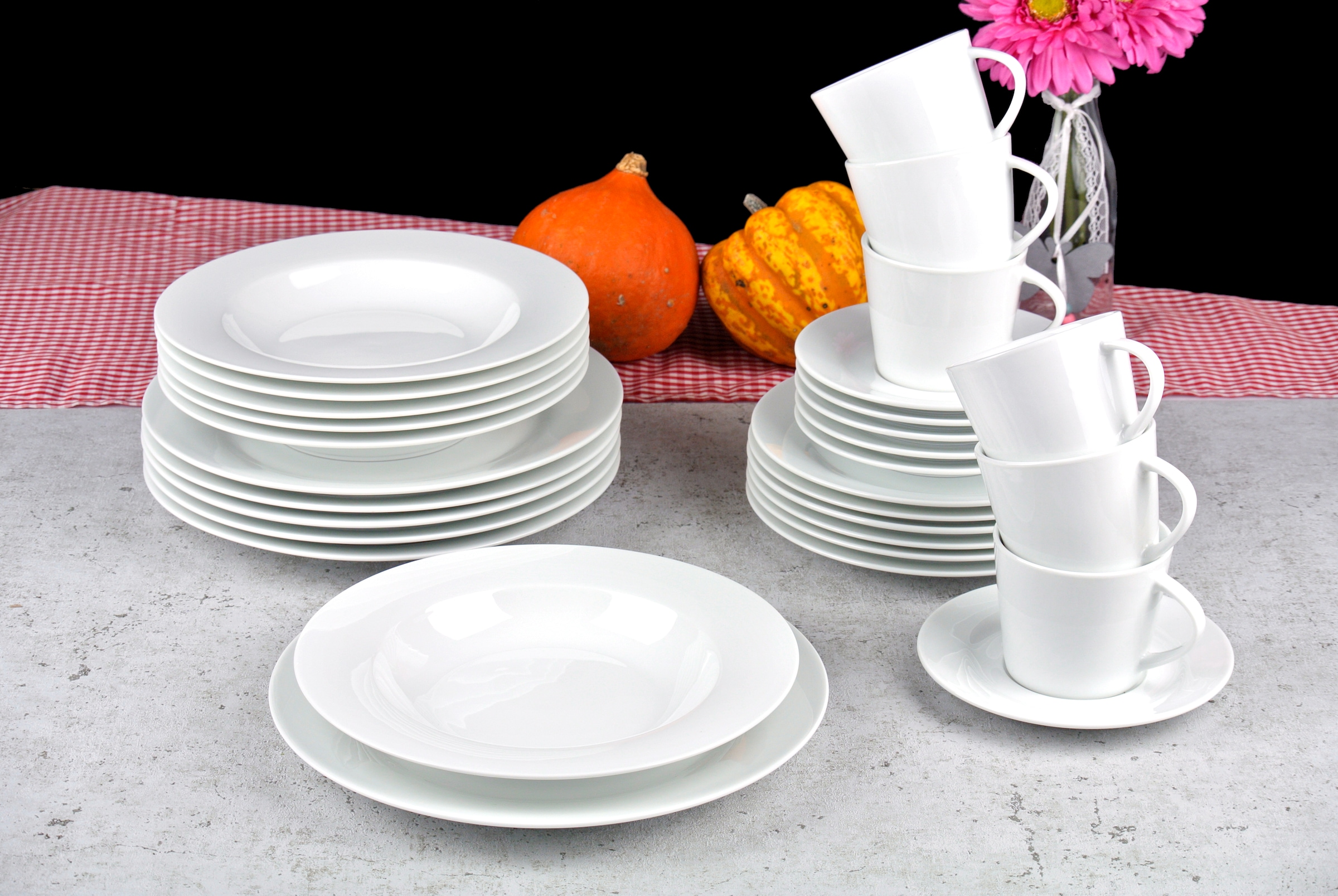 Retsch Arzberg Kombiservice »Geschirr-Set, Service Classico«, (Set, 30 tlg.), zeitlose, schlichte Form, 30 Teile, für 6 Personen