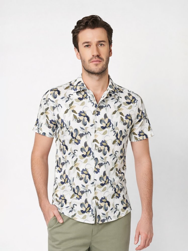 DESOTO Kurzarmhemd "Casual Kent 1/2" Jerseyhemd, Kentkragen, slim fit günstig online kaufen