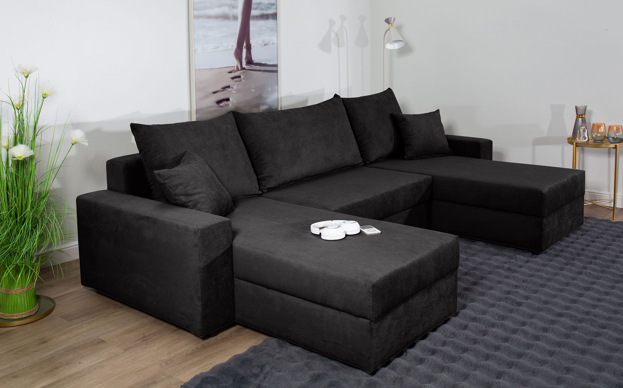 Thumbnail - COLLECTION AB Wohnlandschaft "Pico U-Form" Wohnlandschaft,2 X Ottomane,Polyätherschaum Polsterung