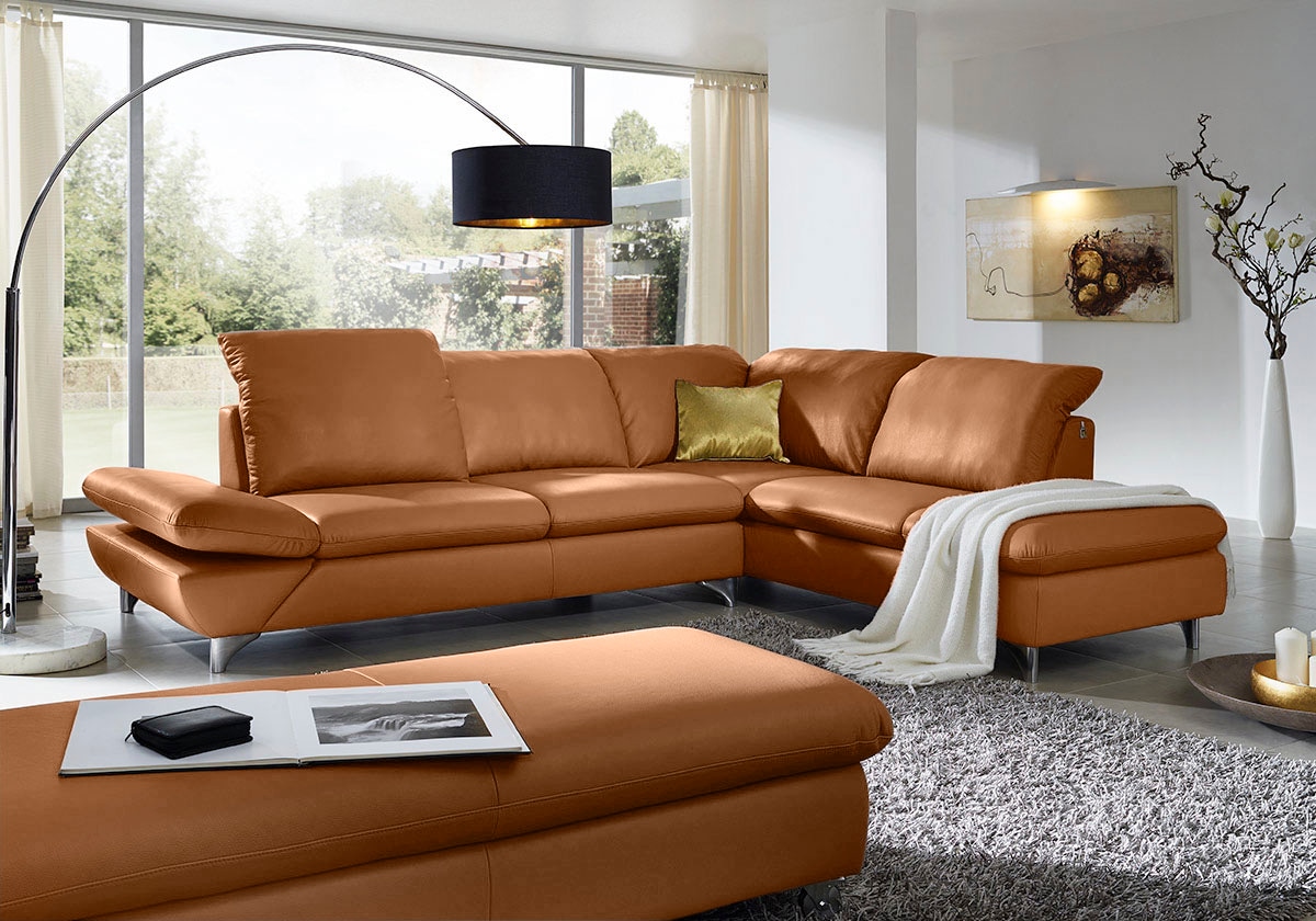 W.SCHILLIG Ecksofa "Taoo, elegant und zeitlos, bequem, L-Form, Breite 296cm" mit Sitziefenverstellung & Kopfteilverstellung