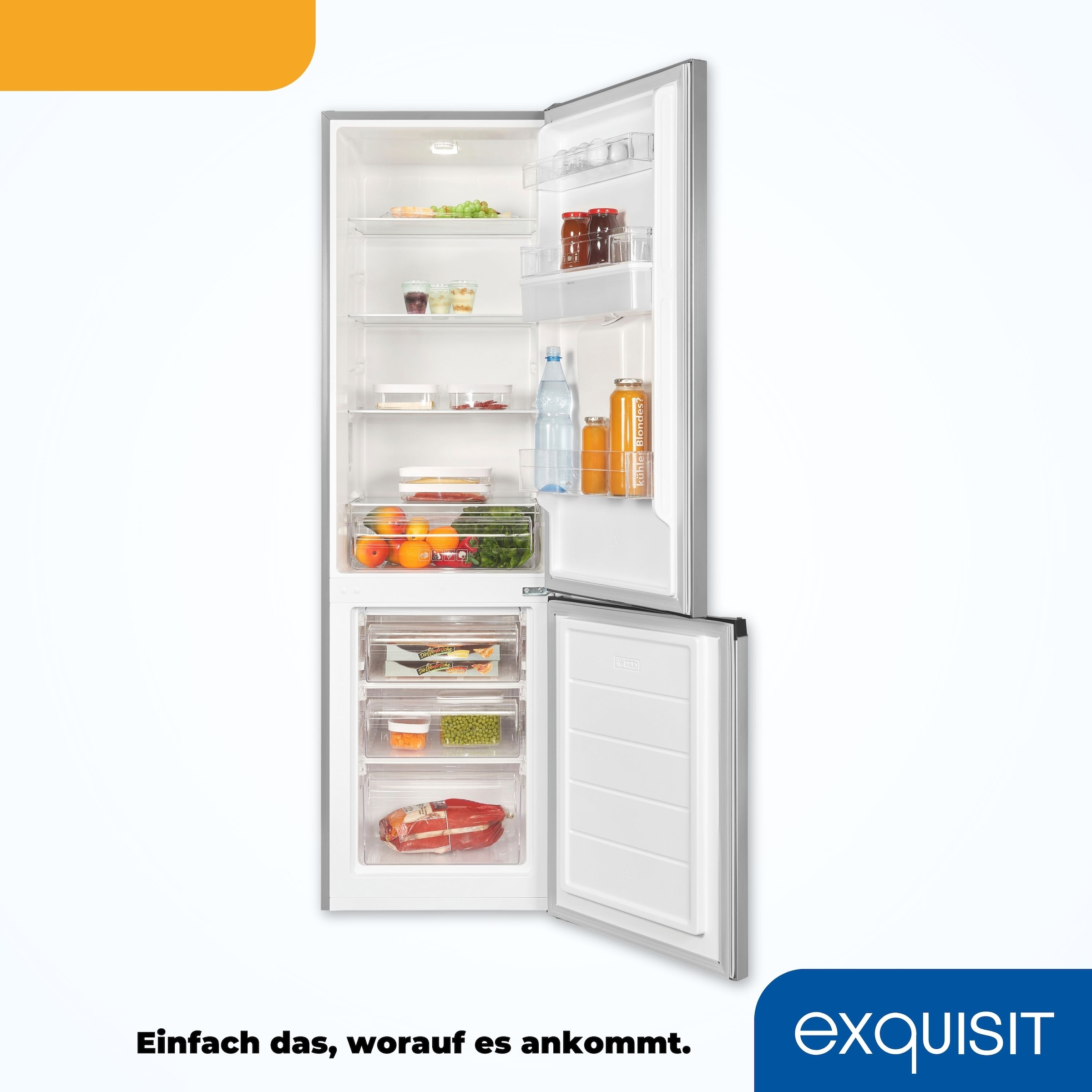 exquisit Kühl-/Gefrierkombination »KGC265-70-WS-040E inoxlook«