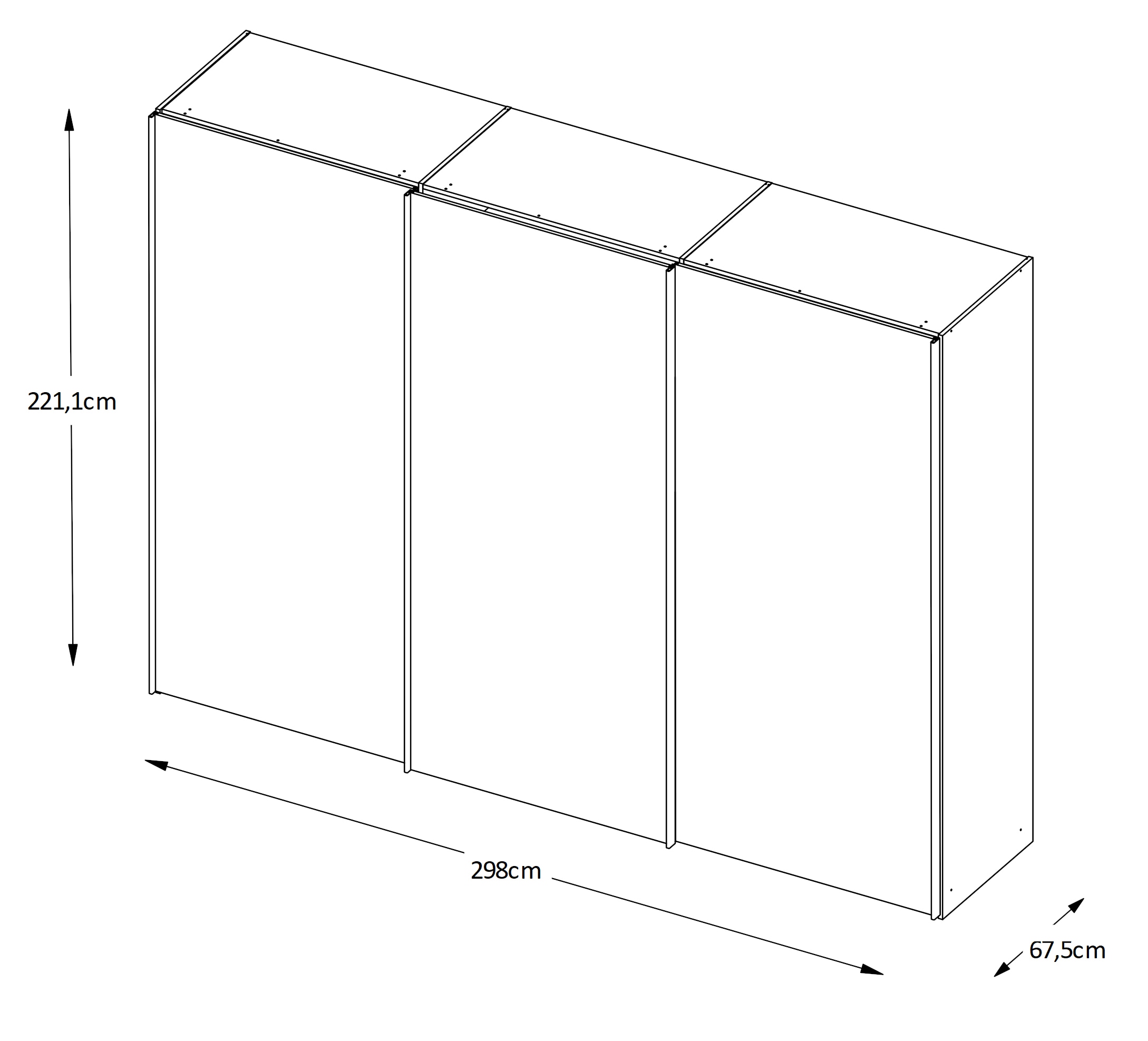 STAUD Schwebetürenschrank »Sinfonie Plus, edles Design in hochwertiger Qualität, Made in Germany«, Mit Spiegeltür und vier verschiedenen Ausstattungsvarianten