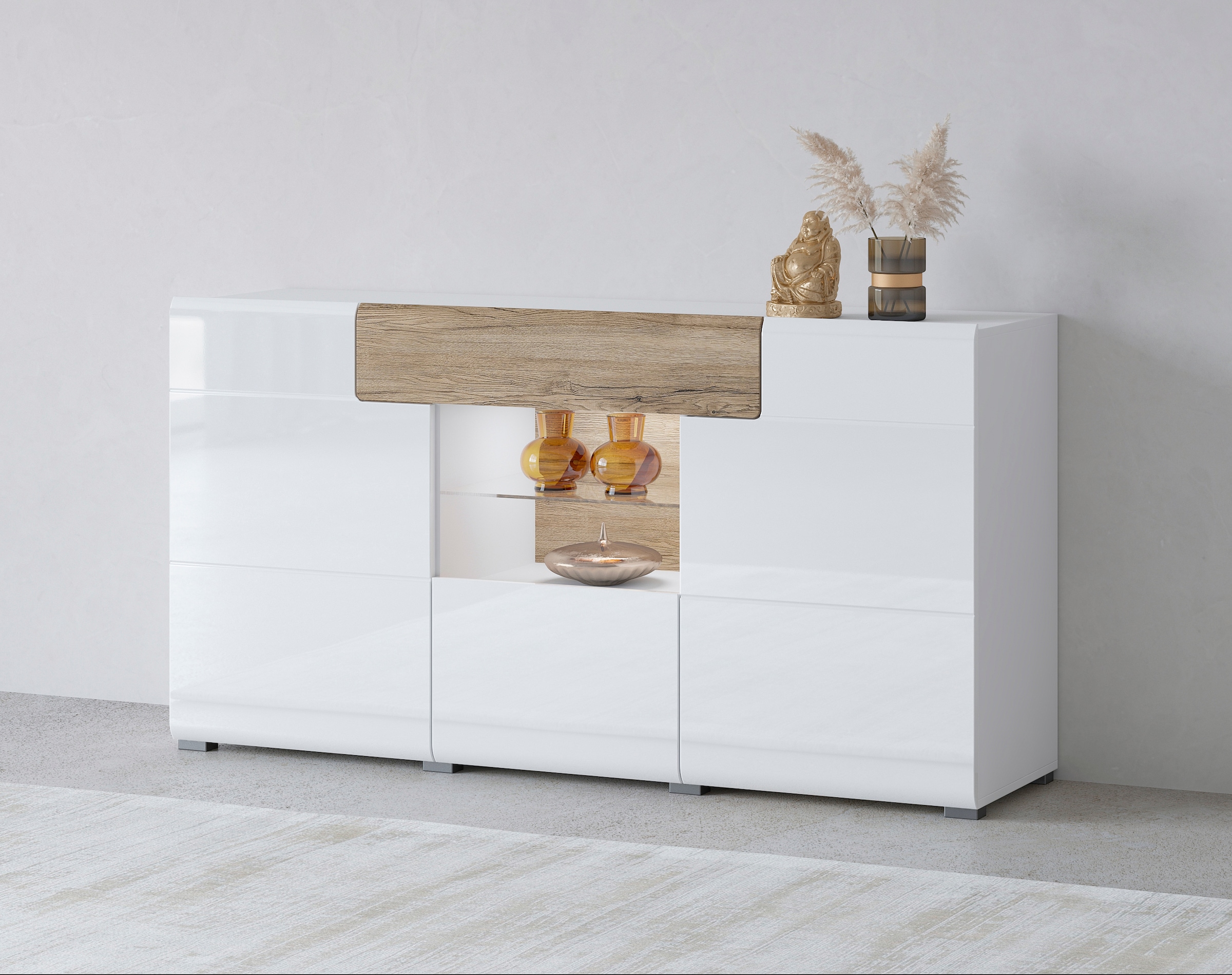 OTTO home Sideboard "Toledo,Breite 159cm,moderne Anrichte mit dekorative Fr günstig online kaufen