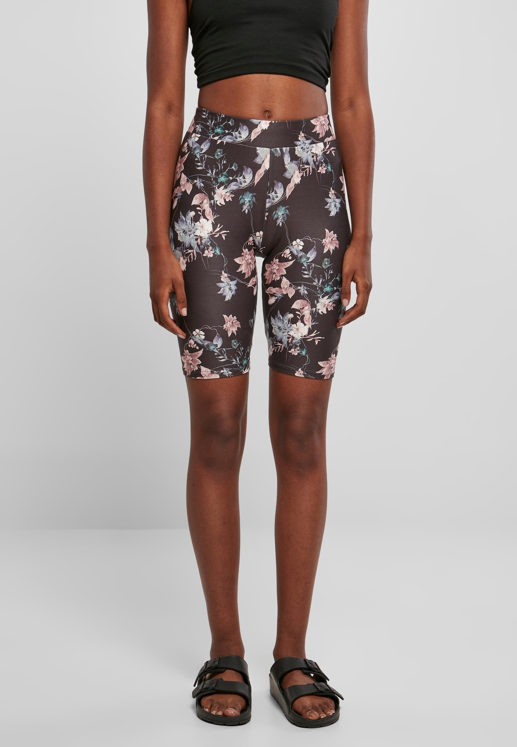 URBAN CLASSICS Radlerhose »Urban Classics Damen Ladies Soft AOP Cycle Shorts«, (1 tlg.)