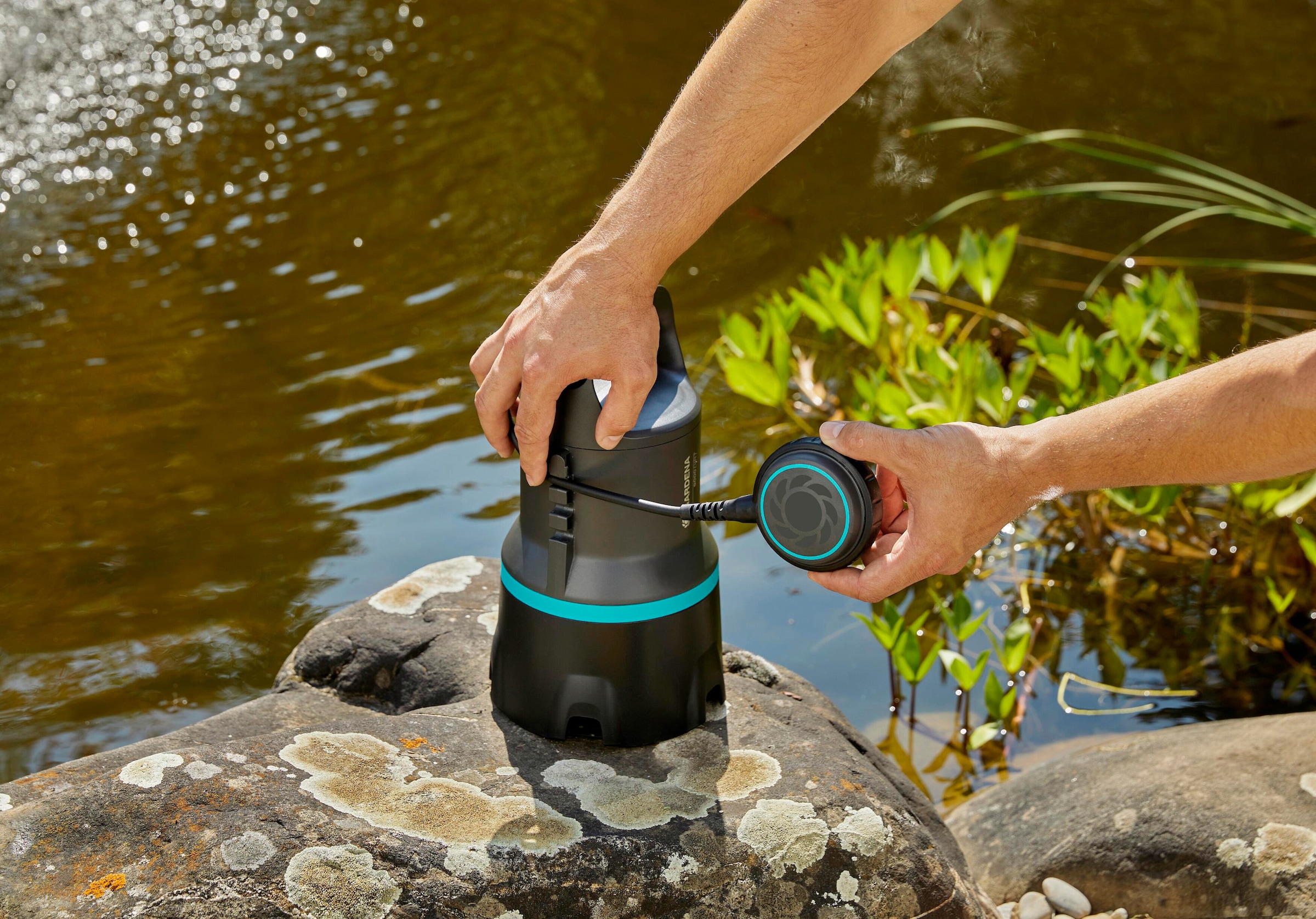 GARDENA Schmutzwasserpumpe »Tauchpumpe 9000, 9040-20«, 9000 l/h max. Fördermenge