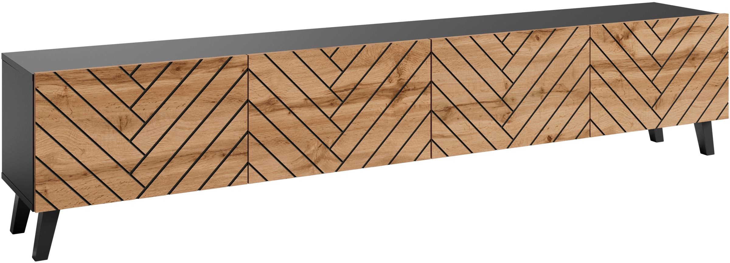 Home affaire Lowboard "PHUKET" TV-Board mit Strukturfront, Breite ca. 190 c günstig online kaufen