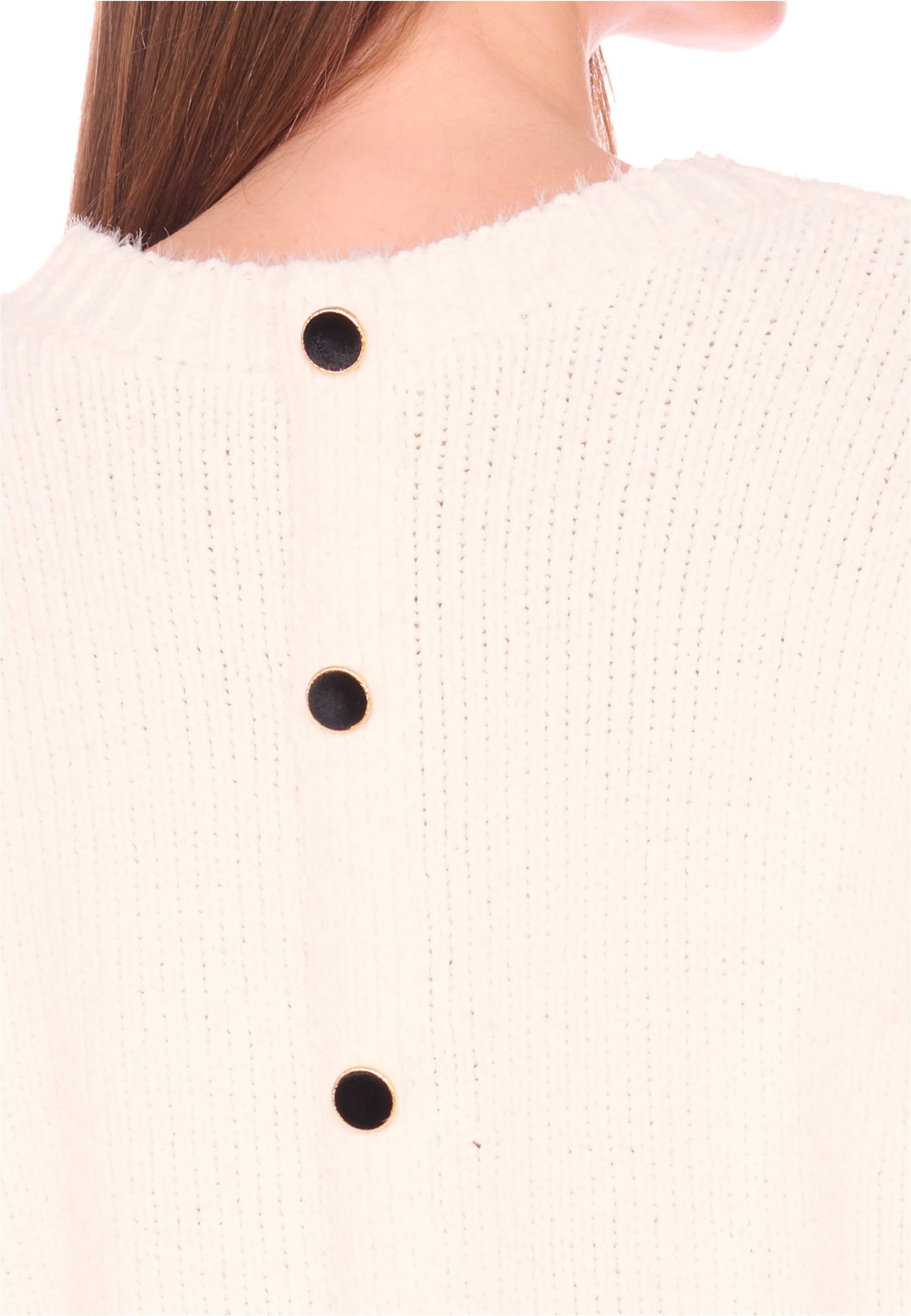 Le Temps Des Cerises Strickpullover »Daisy« mit modischen Knöpfen