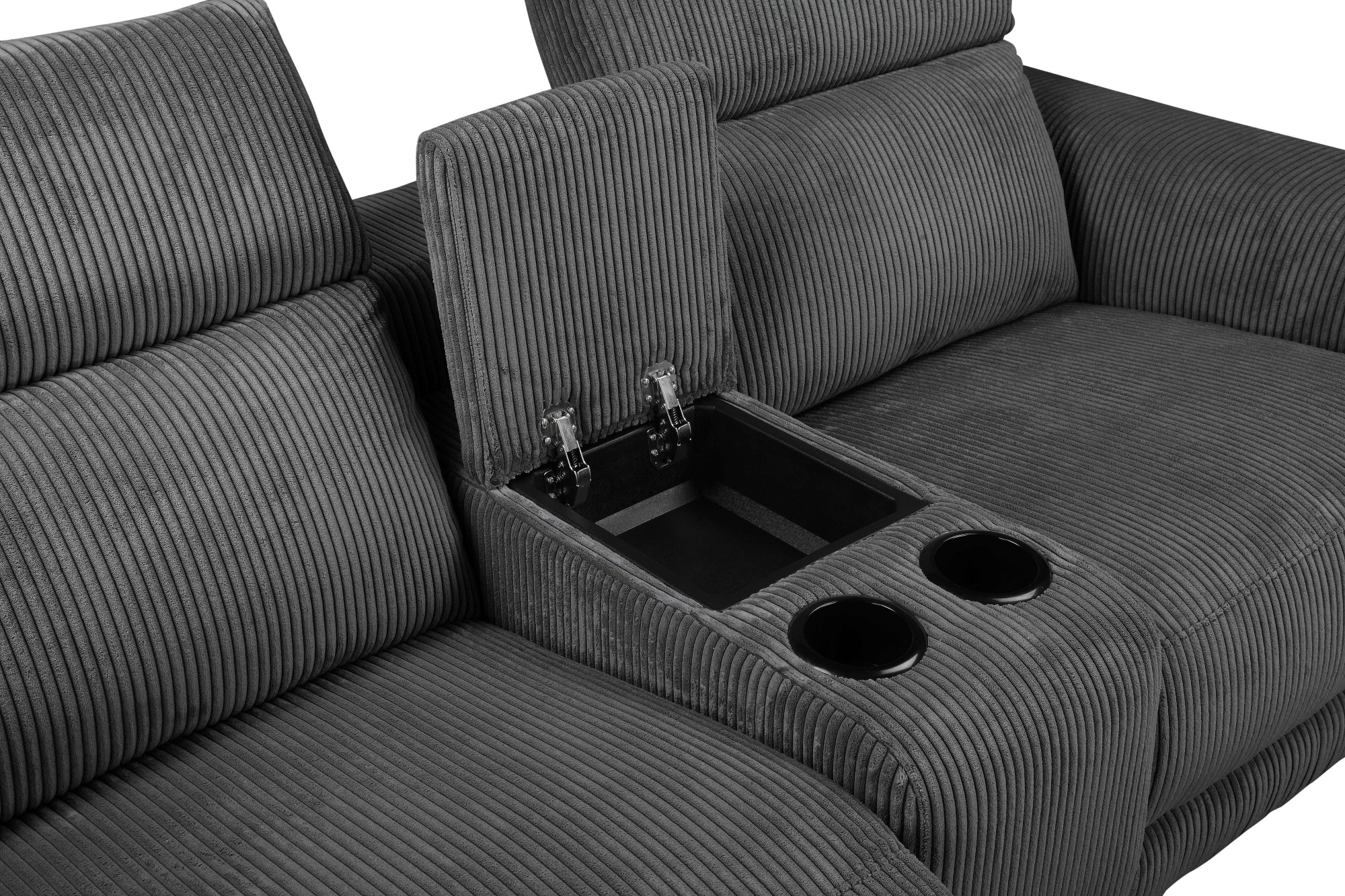Places of Style 2-Sitzer »Lund in Cord, 2er-Kinosofa, TV-Sessel, Multimedia-Sofa, USB-A,«, m. elektrischer o. manueller Relaxfunktion, Getränkehalter u. Staufach