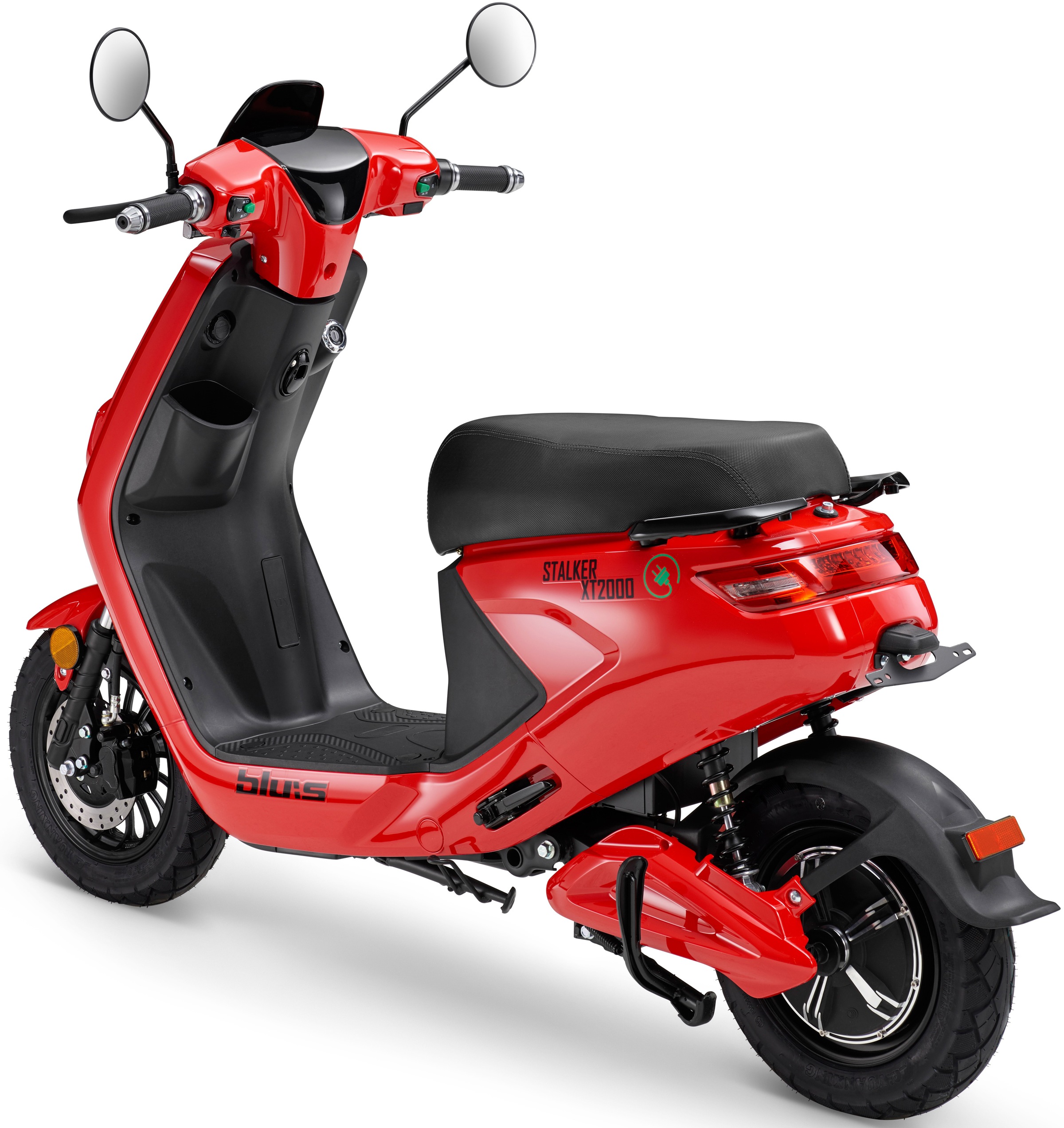 Blu:s E-Mofaroller "XT2000" bis zu 59 km Reichweite, mit Straßenzul., 2 Sitzplätze, für Erwachsene