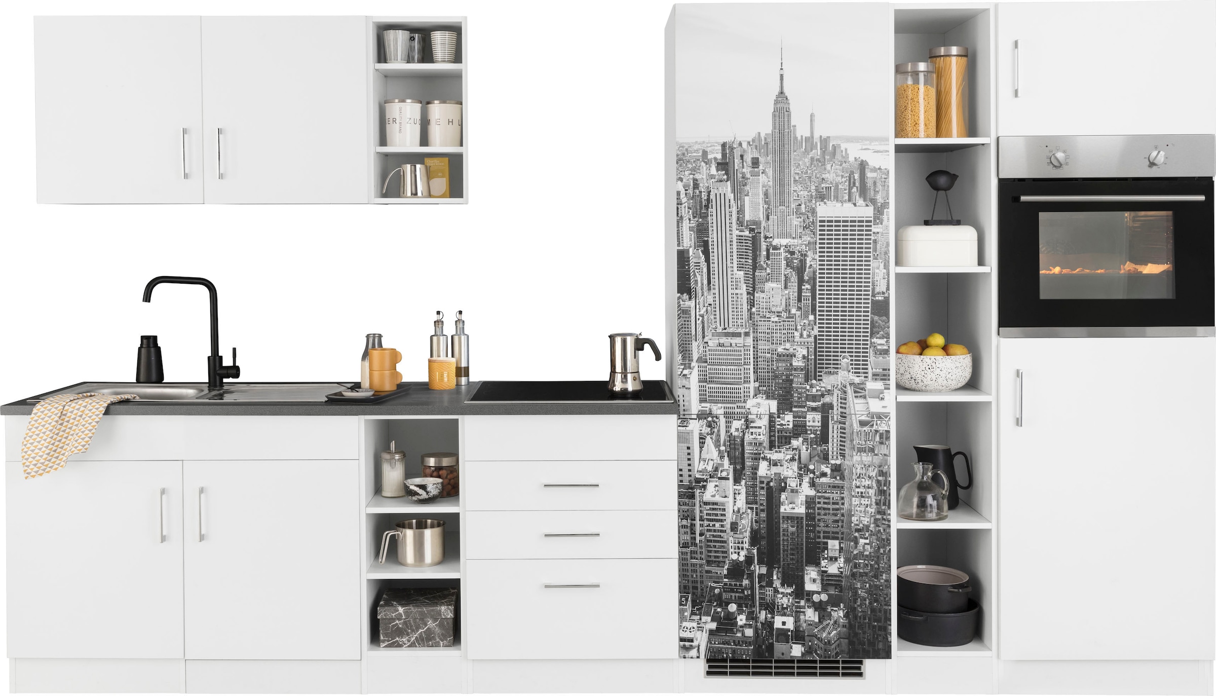 KOCHSTATION Küchenzeile "KS-Paris – Küchen mit einzigartigen Fotomotiven au günstig online kaufen