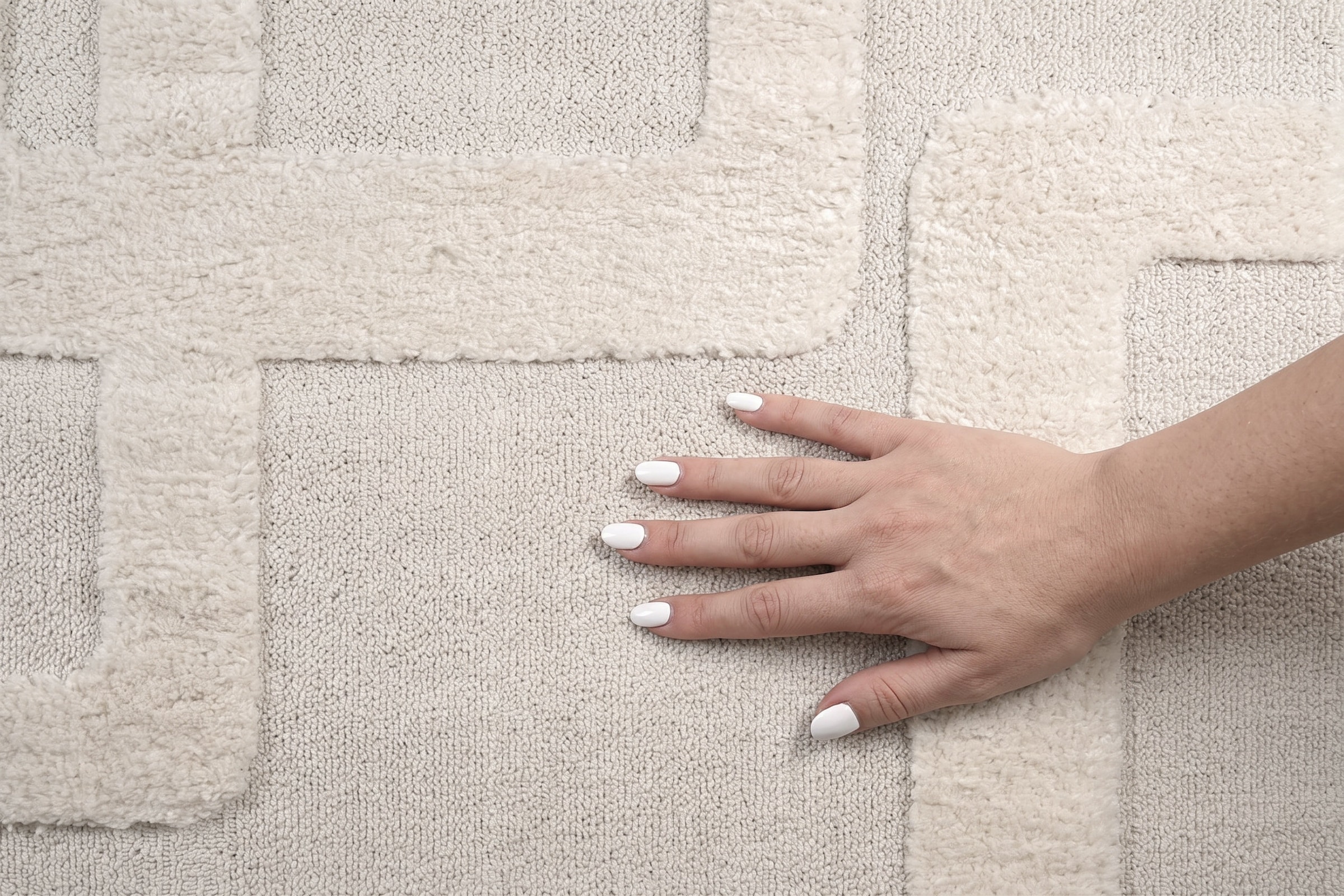 OTTO home Teppich »Modea, geometrisches Muster, 3D« rechteckig 20 mm Höhe Ton-in-Ton, Hoch-Tief, weich, Wohnzimmer, Schlafzimmer