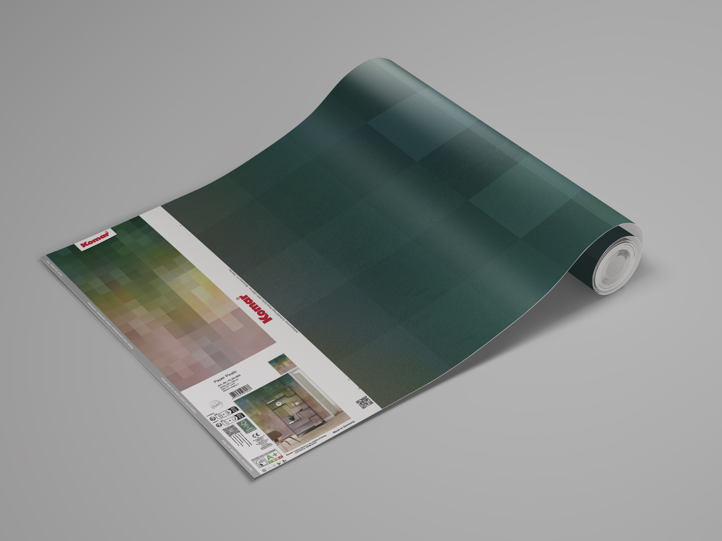Komar Fototapete »Komar Vlies Fototapete - Paper Pixels - Größe 200 x 250 cm«, bedruckt