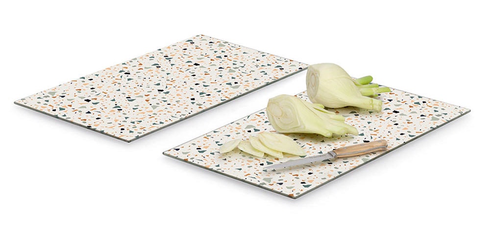 Zeller Present Schneidebrett "Herdabdeck-/Schneideplatten-Set "Terrazzo", 2 günstig online kaufen