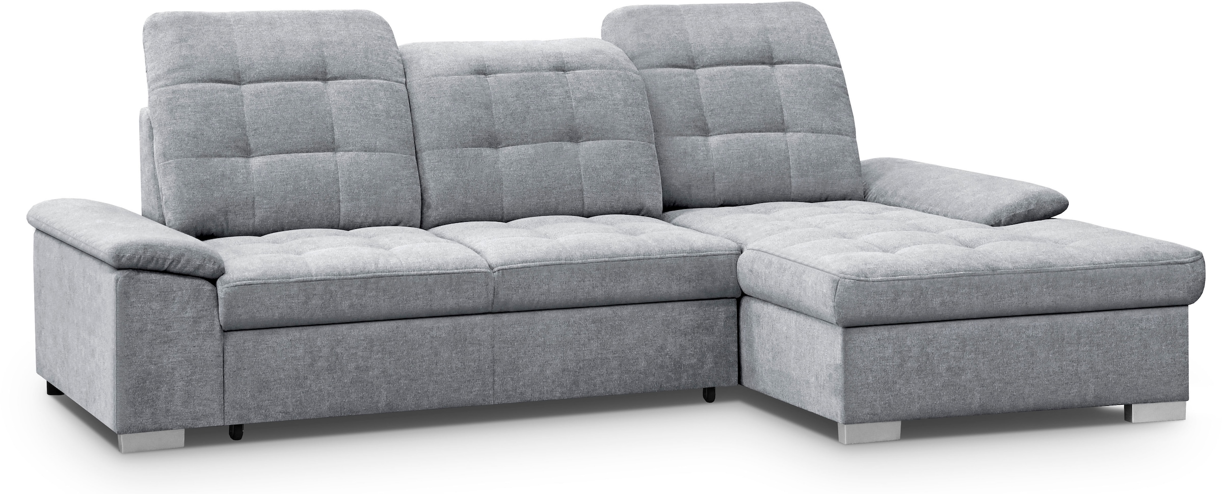 WERK2 Ecksofa Carmen, Sofa, Eckcouch mit Schlaffunktion, Bettkasten und Sitztiefenverstellung