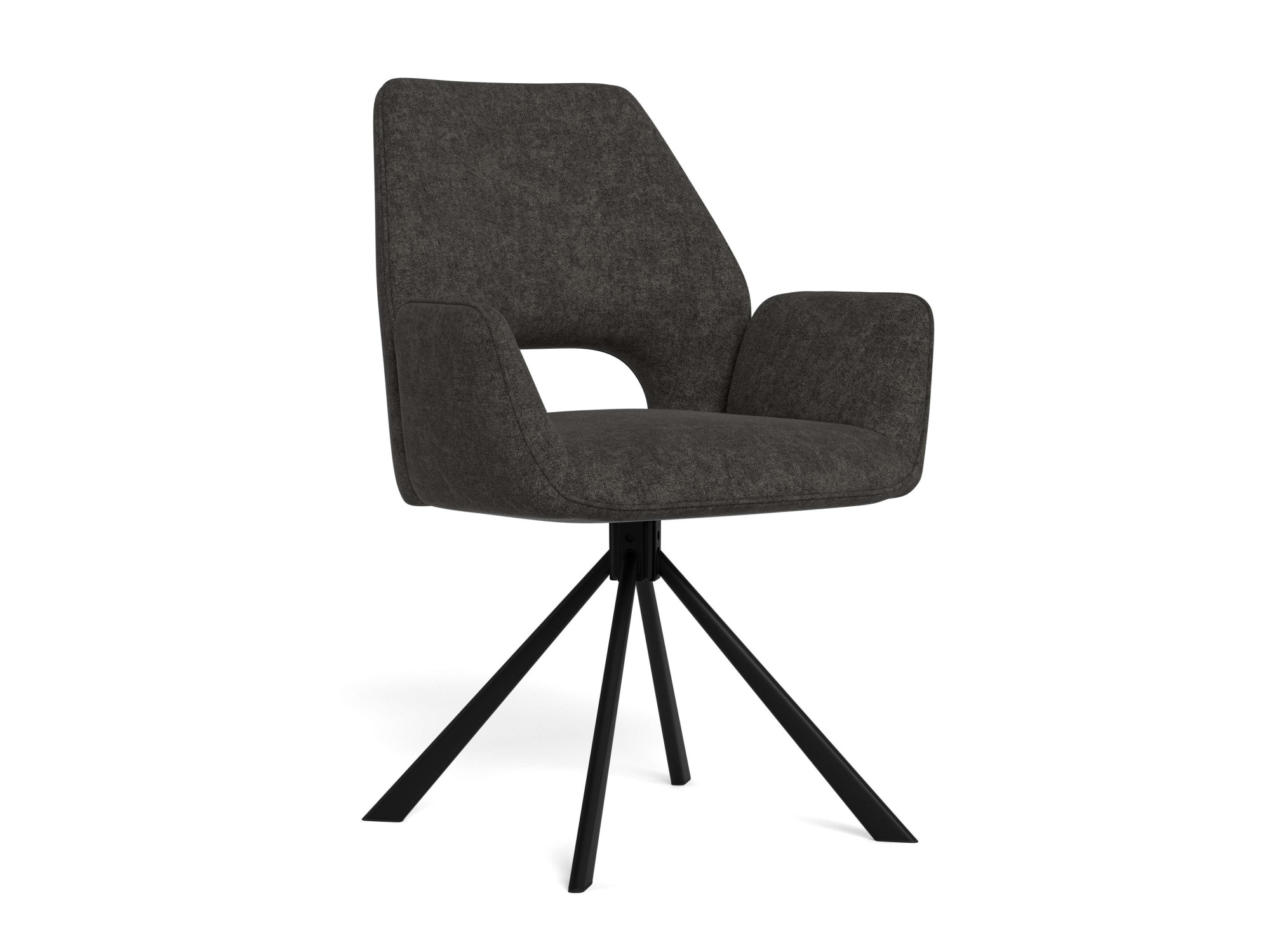 ACTONA GROUP Esszimmerstuhl »Graham 2er Set mit Armlehnen - drehbar & gepolstert, mehreren Farben« (Set) 2 Stk.Stoff, dekorativer Cut-Out, Drehfunktion, 4-Stern-Gestell, FSC™