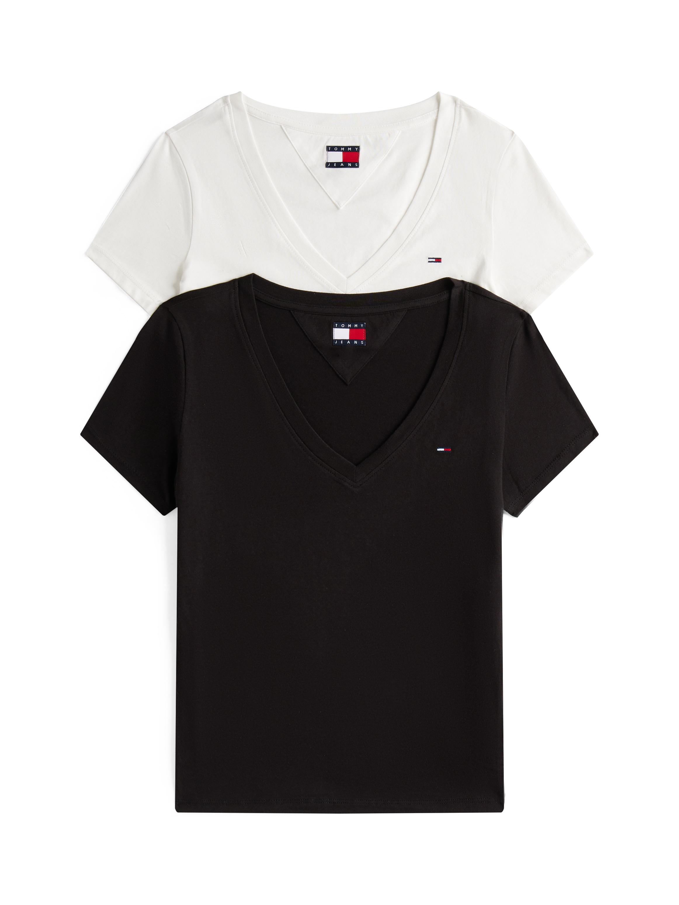 Tommy Jeans T-Shirt "TJW 2PACK V-NECK TEE", (Packung, 2 tlg., 2-er Pack), m günstig online kaufen