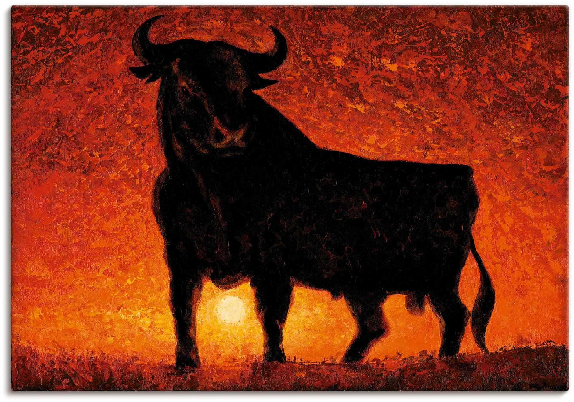 Leinwandbild »Andalusischer Stier«, Wildtiere, (1 St.), auf Keilrahmen gespannt