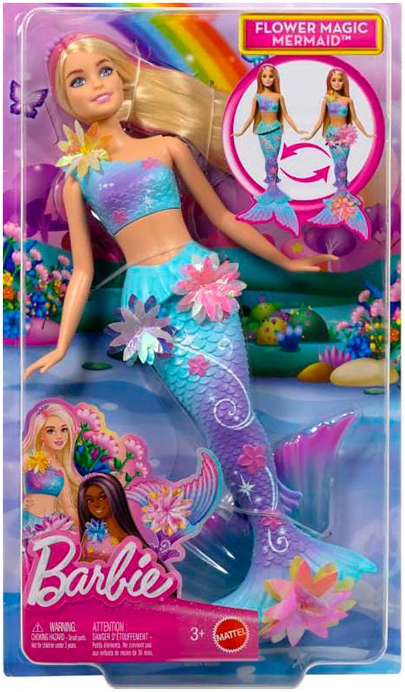 Barbie Anziehpuppe »Meerjungfrau mit magischen Blüten, blond«