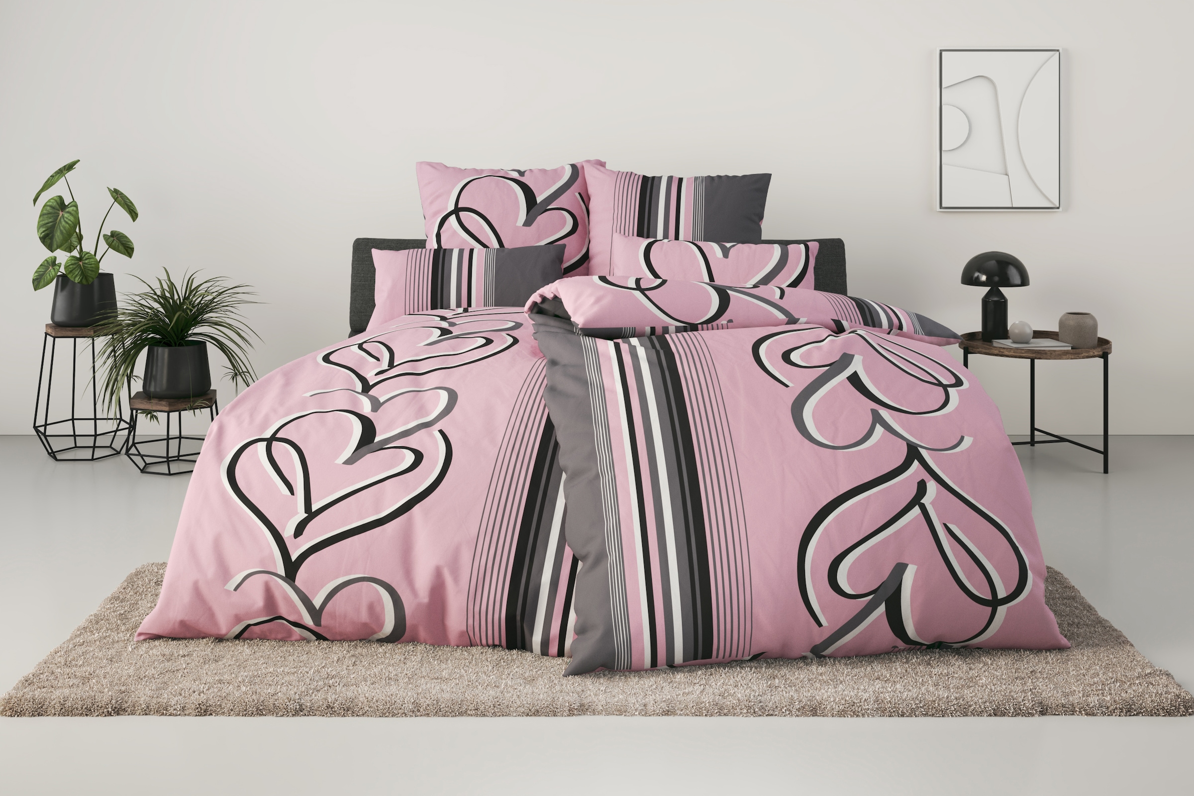 OTTO home Bettwäsche "Area in Gr. 135x200 oder 155x220 cm" 2 Bettwäsche in günstig online kaufen