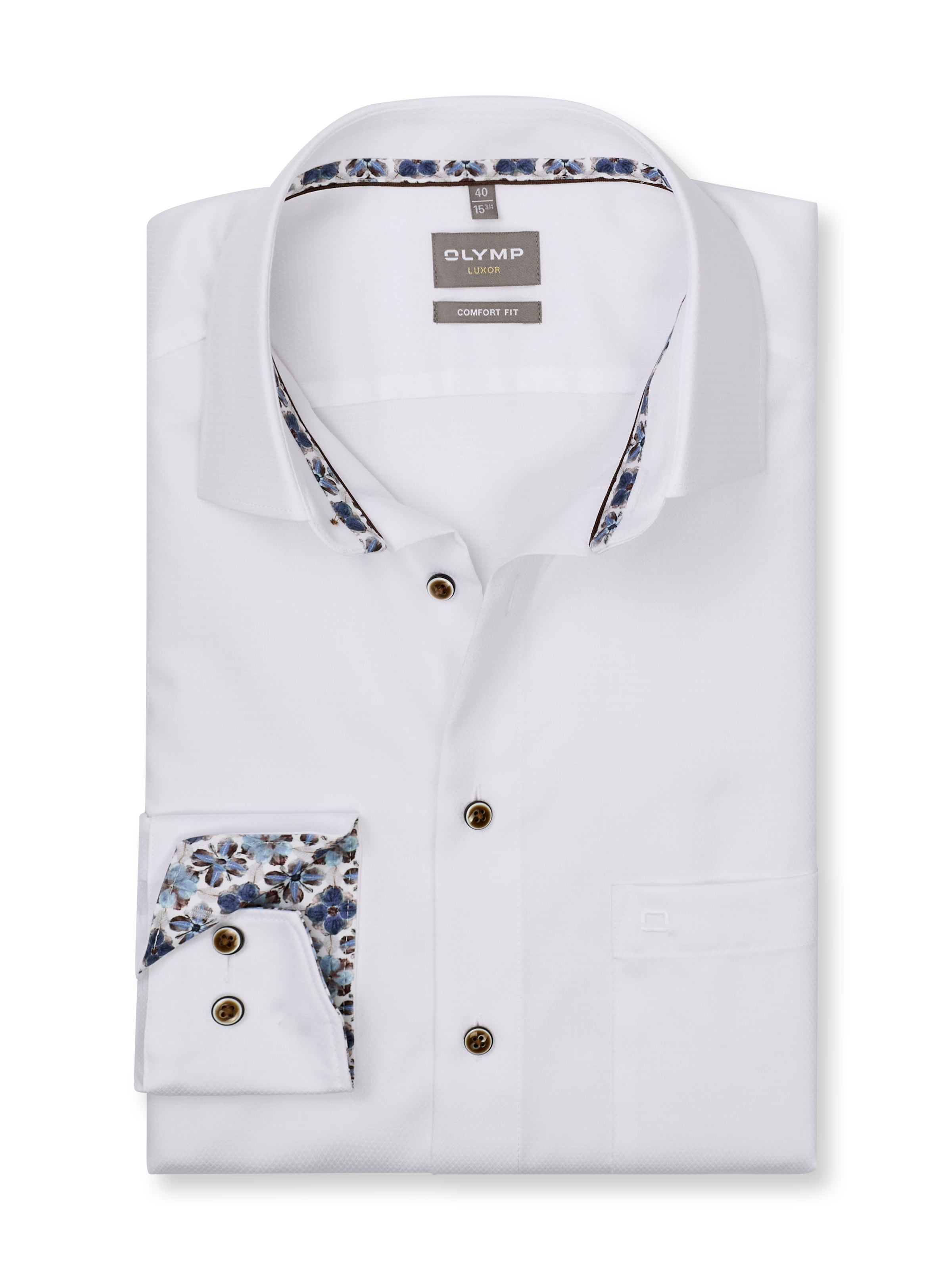 OLYMP Langarmhemd »Luxor« Businesshemd, comfort fit, New-Kentkragen