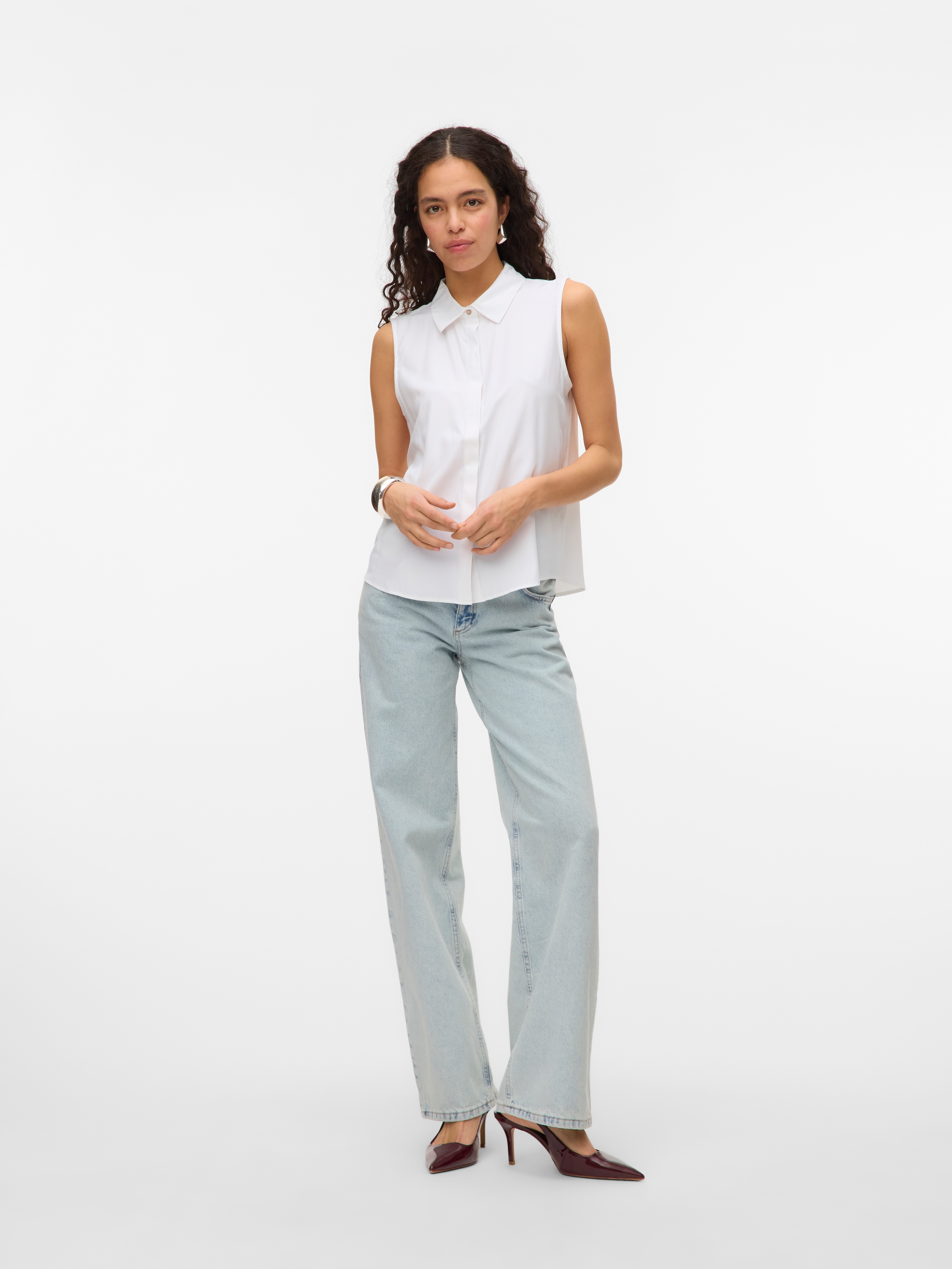 Vero Moda Hemdbluse »VMNORA SL SHIRT WVN GA NOOS«