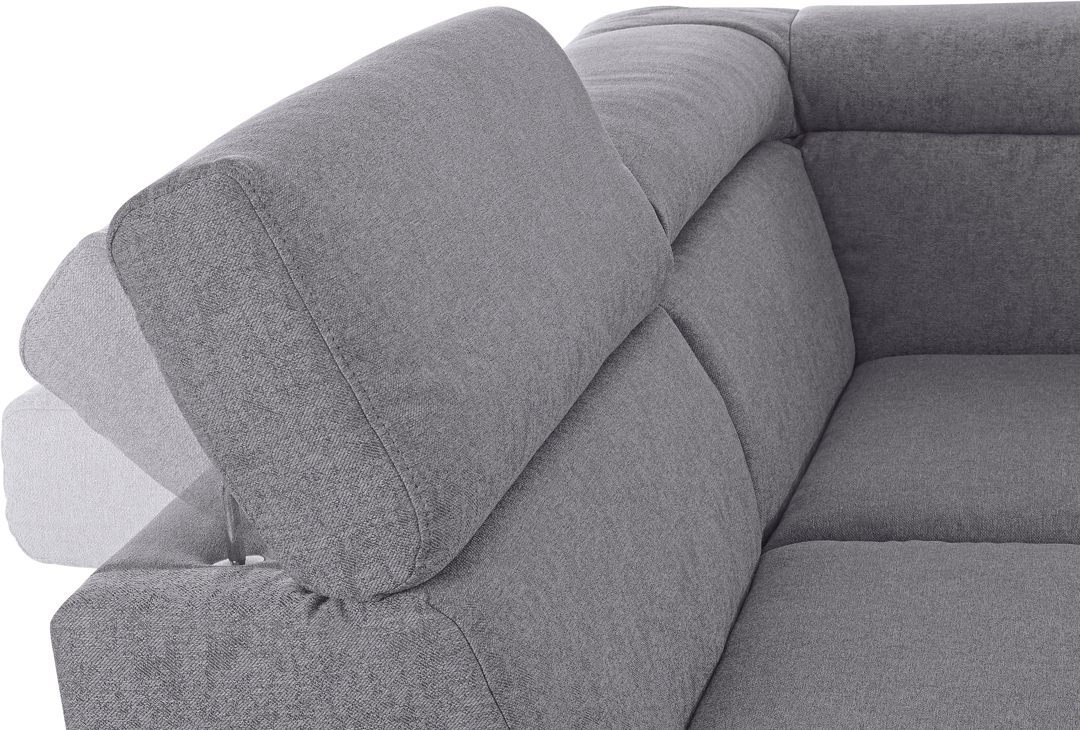 Thumbnail - DOMO collection Wohnlandschaft "Mira, inklusive Kopfteilverstellung für mehr Wohlfühlkomfort, U-Form" wahlweise mit Bett...