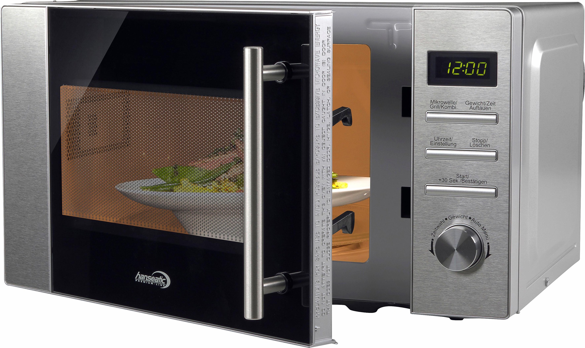 Hanseatic Mikrowelle "656920" Grill 800 W inkl. 3 Jahre Herstellergarantie