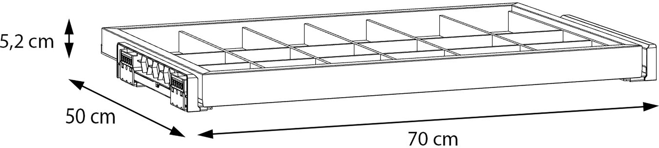 FORTE Inneneinteilung, Schmuck Organizer, Überblick, perfekt sortiert