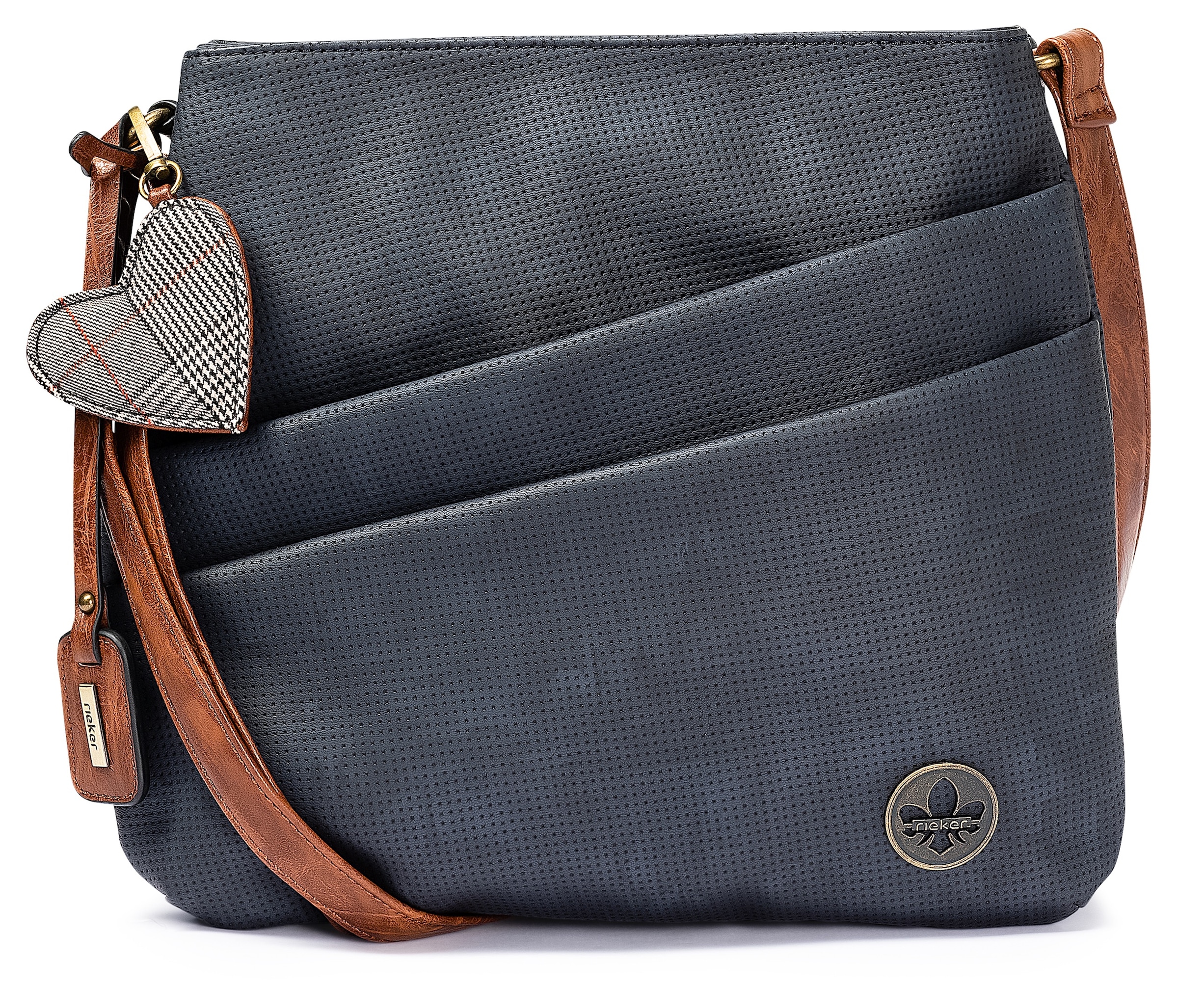 Rieker Schultertasche, Damen Handtasche mit zwei Hauptfächern