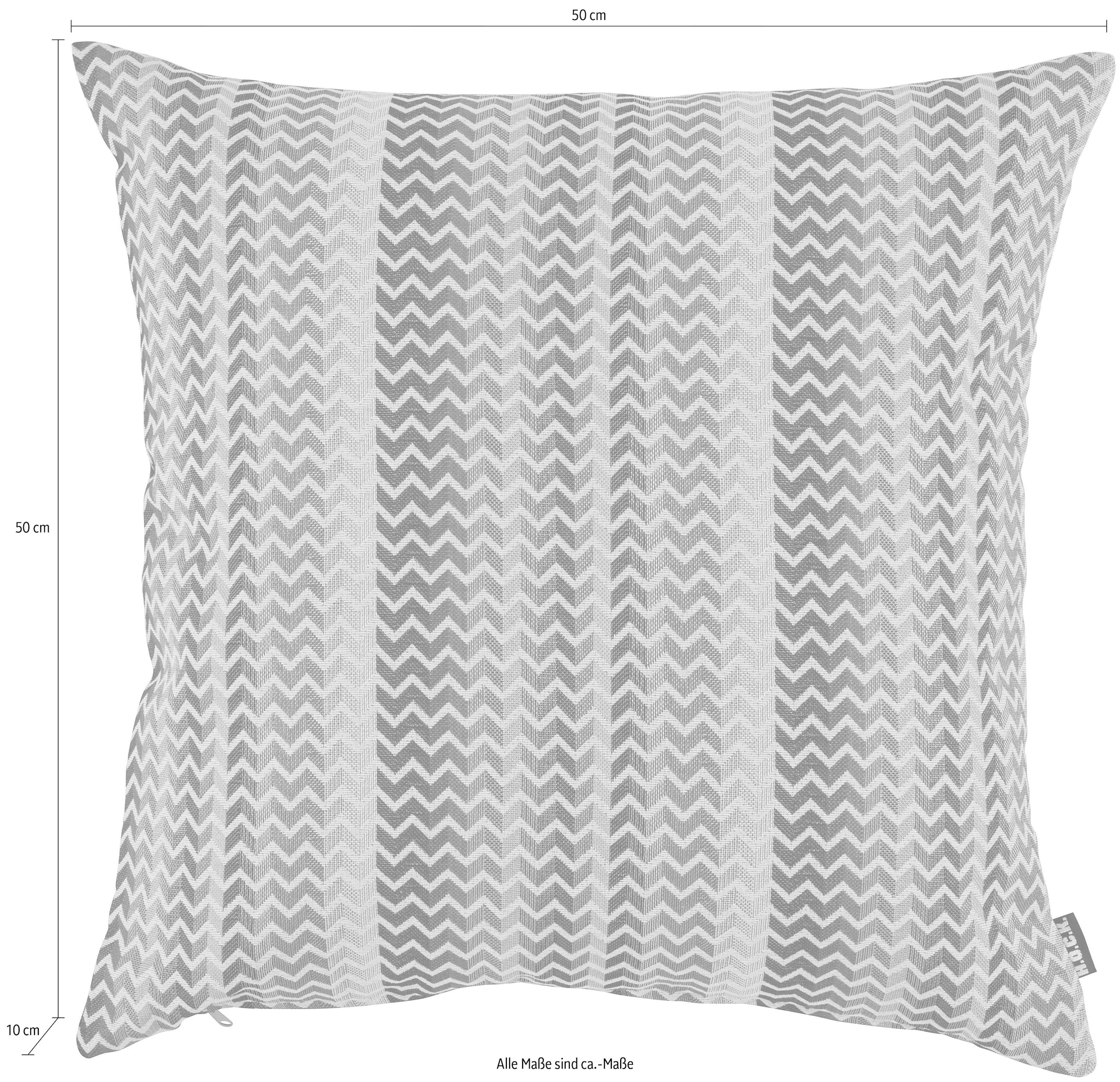 H.O.C.K. Dekokissen »Kerem«, mit Zackenmuster, Kissenhülle mit Füllung, 1 Stück