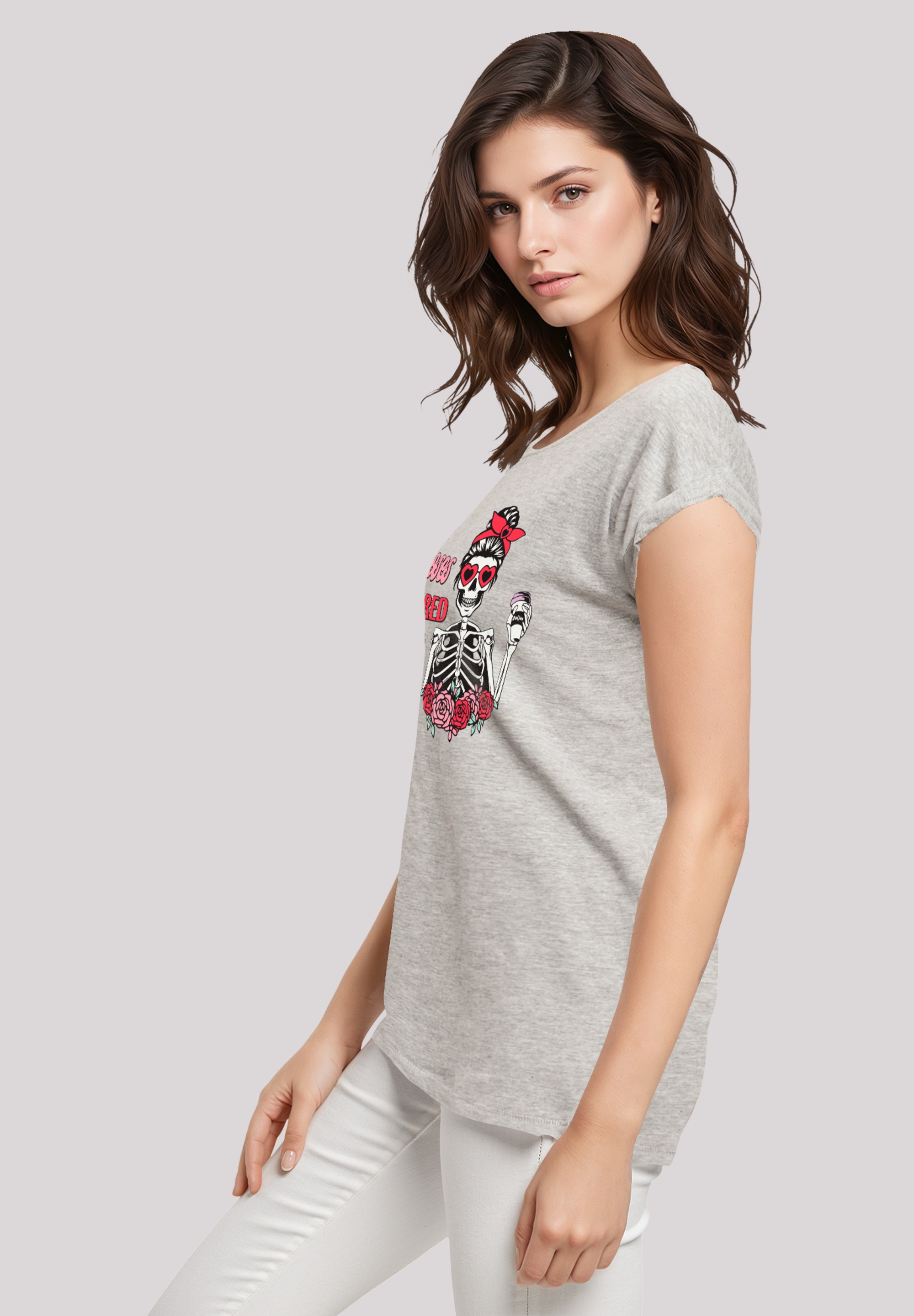 F4NT4STIC T-Shirt »Anti Valentinstag Roses are red«, Premium Qualität