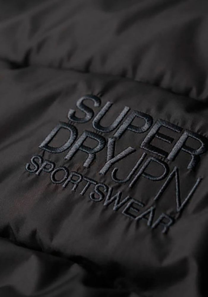Superdry Steppjacke »HOODED SPORTS PUFFR JACKET«, mit Kapuze, mit kontrastfarbener Stickerei