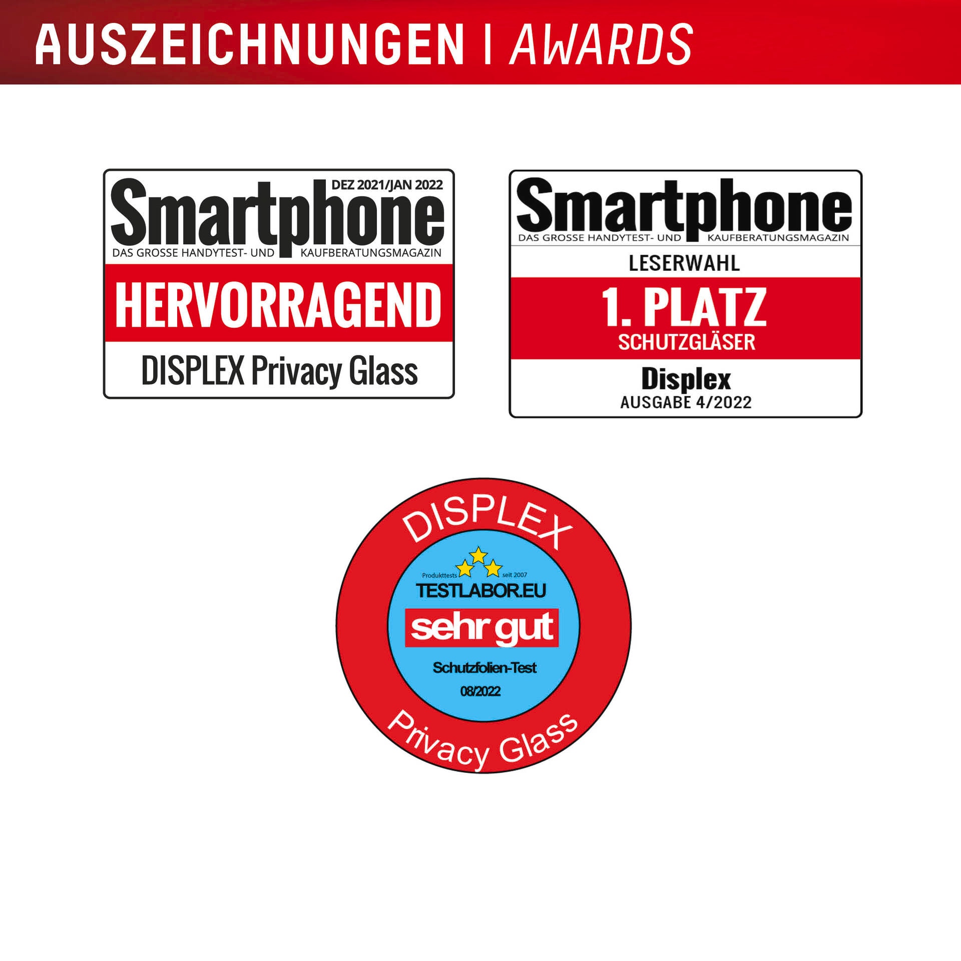 Displex Displayschutzglas »Privacy Glass Screen Protector«, für Apple iPhone Air, Displayschutzfolie, Schutzfolie, Bildschirmschutz, kratz- & stoßfest