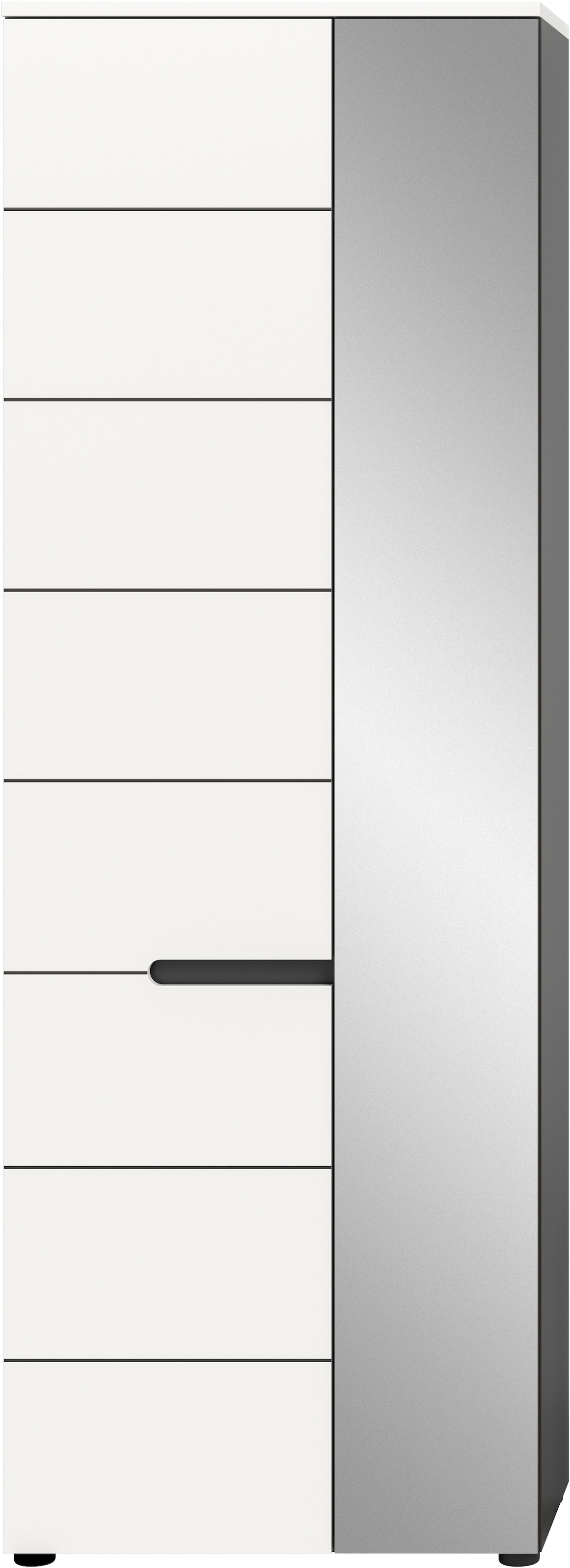 INOSIGN Garderobenschrank »REHAT, TOPSELLER!, Höhe 190cm, 2 Türen, 6 Fächer, 1 Kleiderstange«, (1 St., in verschiedenen Farben erhältlich), Garderobe, Flurschrank, Dielenschrank, Kleiderschrank, Garderobenmöbel