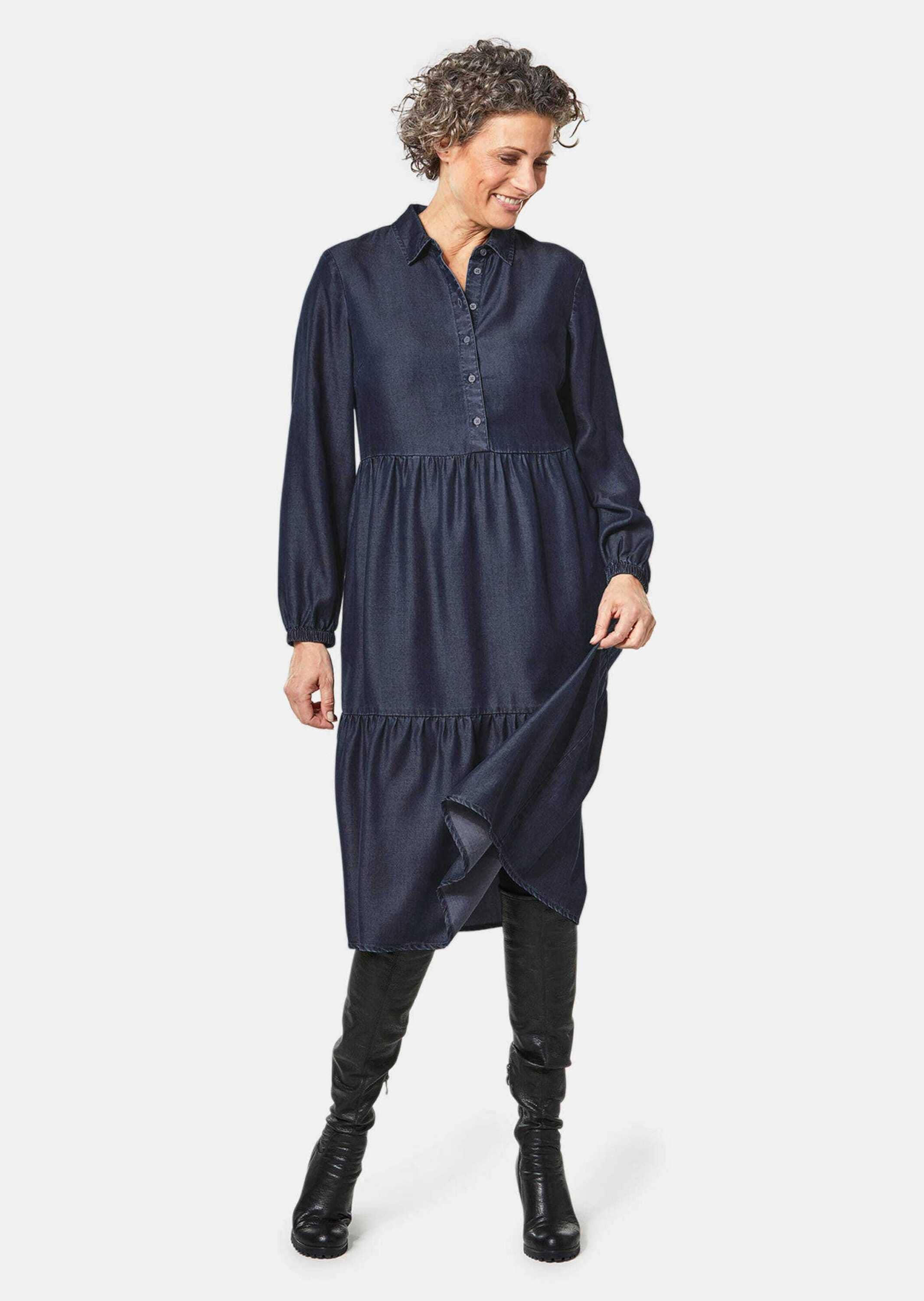 GOLDNER Midikleid »Kleid Tencel-Kleid«