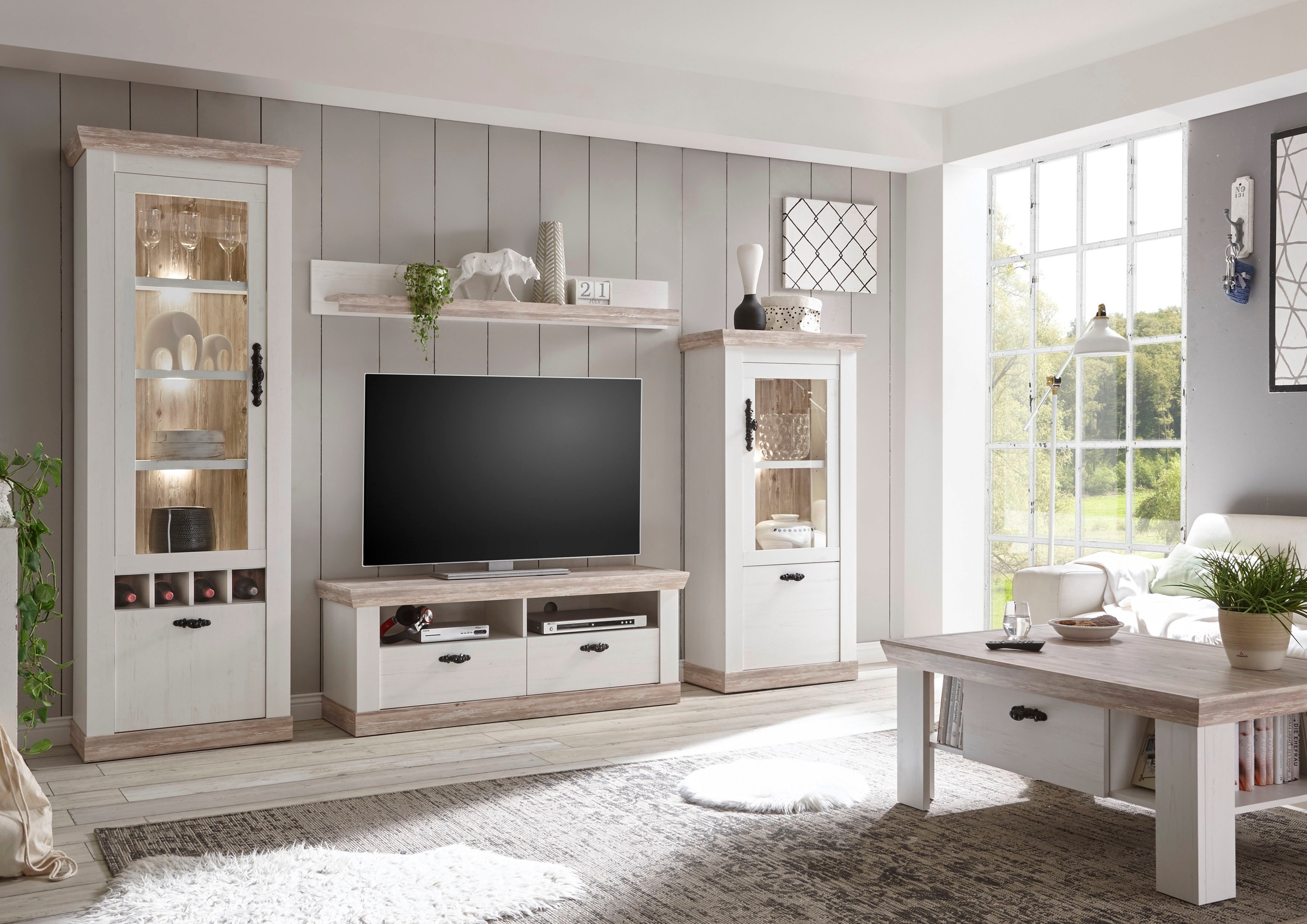 Home affaire Wohnwand "Florenz" Set, 4 Stk. tlg. günstig online kaufen