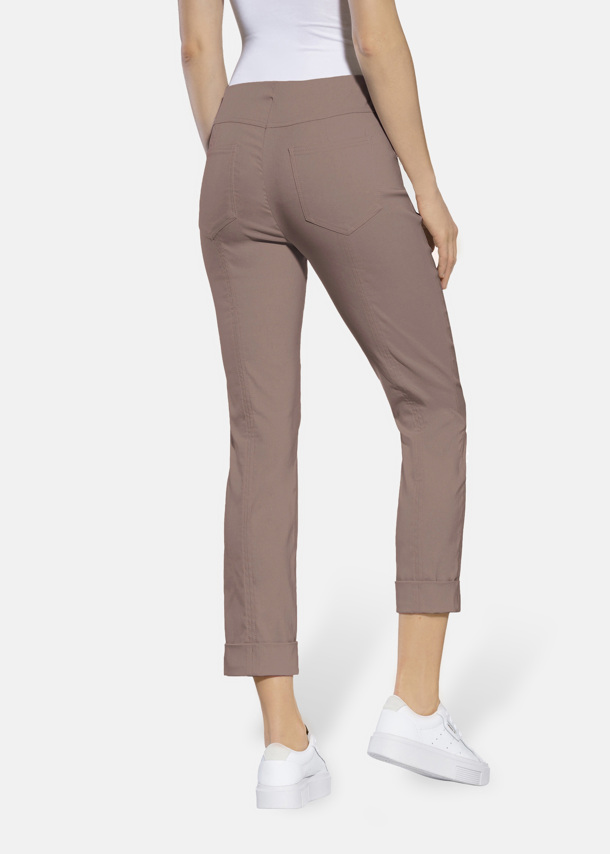 Stehmann Stretch-Hose, mit aufschlag am Saum