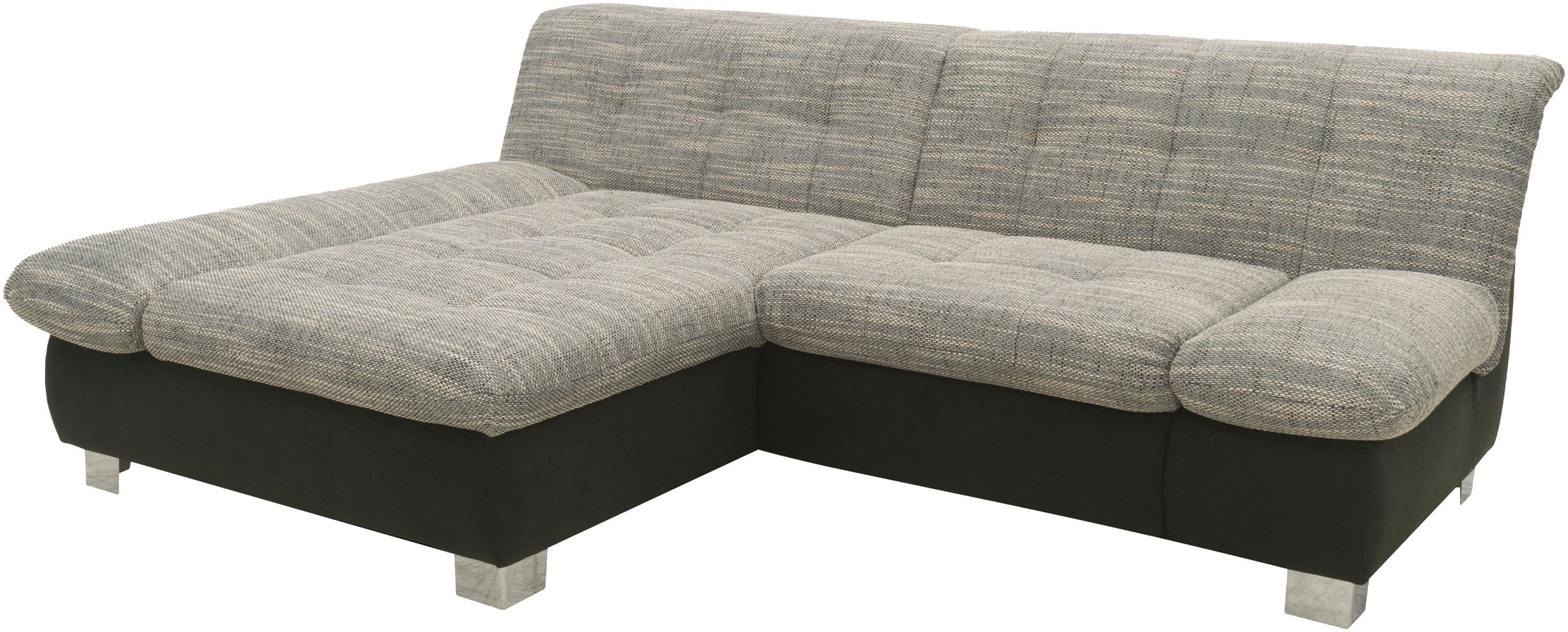 DOMO collection Ecksofa »100031 kompakte Stellmaße, komfortabel und bequem, L-Form«, wahlweise mit Bettfunktion und Armteilverstellung. Breite 234cm