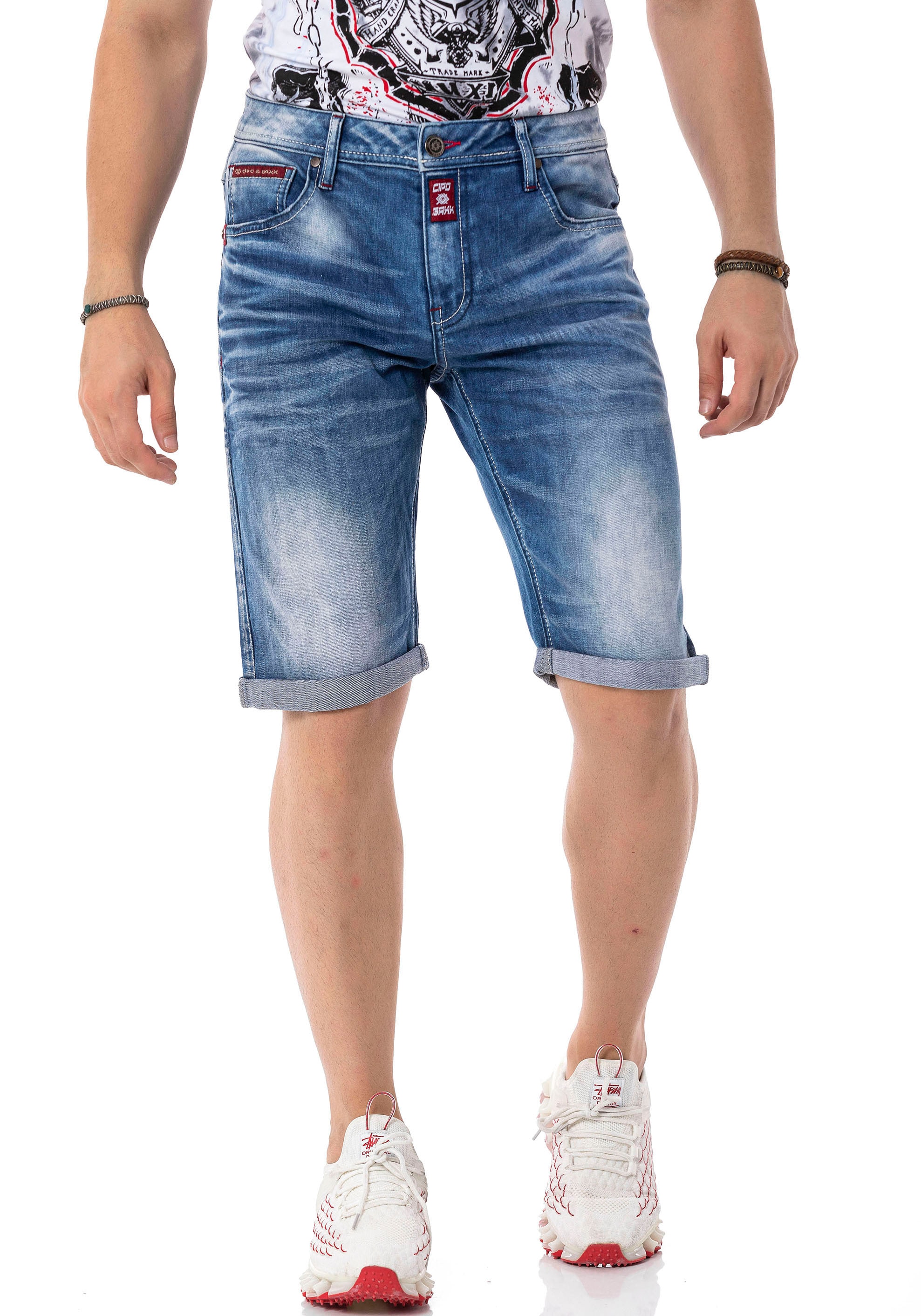 Cipo & Baxx Jeansshorts Baumwollmischung, regular fit