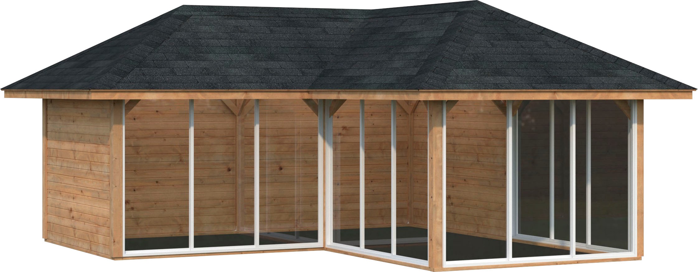 Palmako Holzpavillon »Bianca 24,9 m² Set 4«, BxTxH: 588x588x323 cm