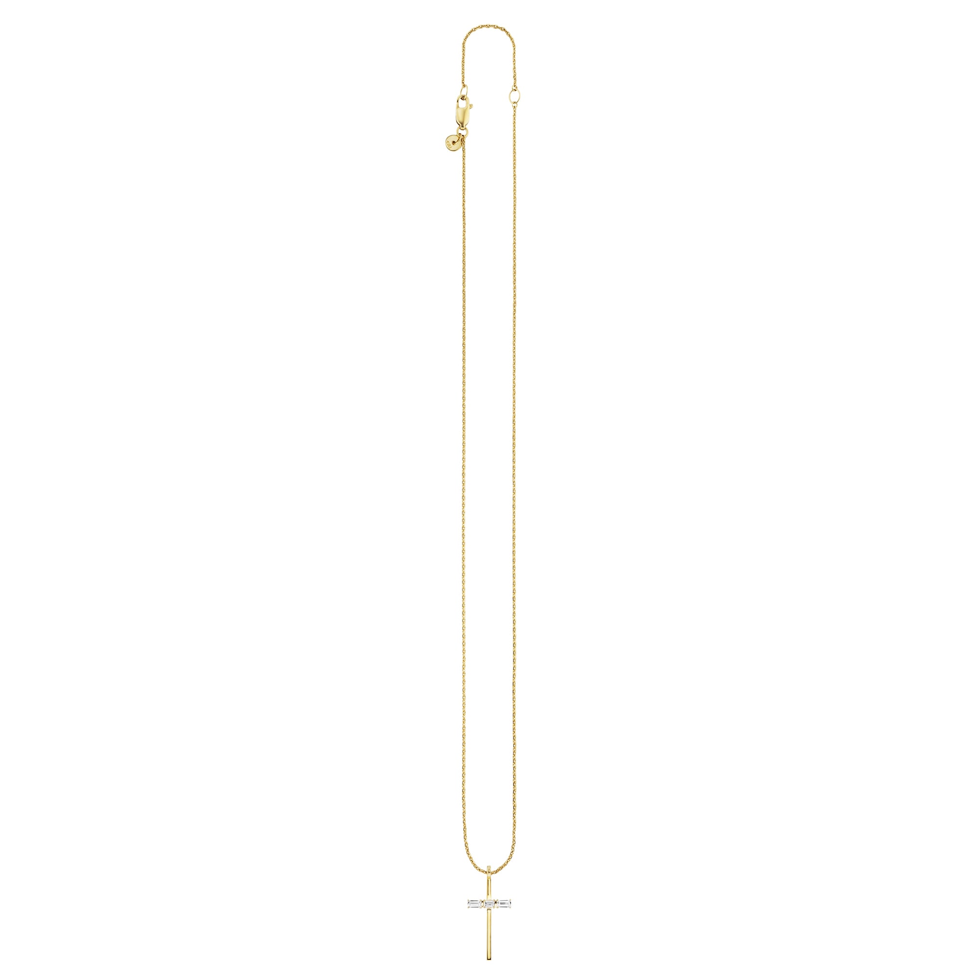 CAÏ Collierkettchen »925/- Sterling Silber vergoldet Kreuz Weißtopas 50cm«  online kaufen | BAUR